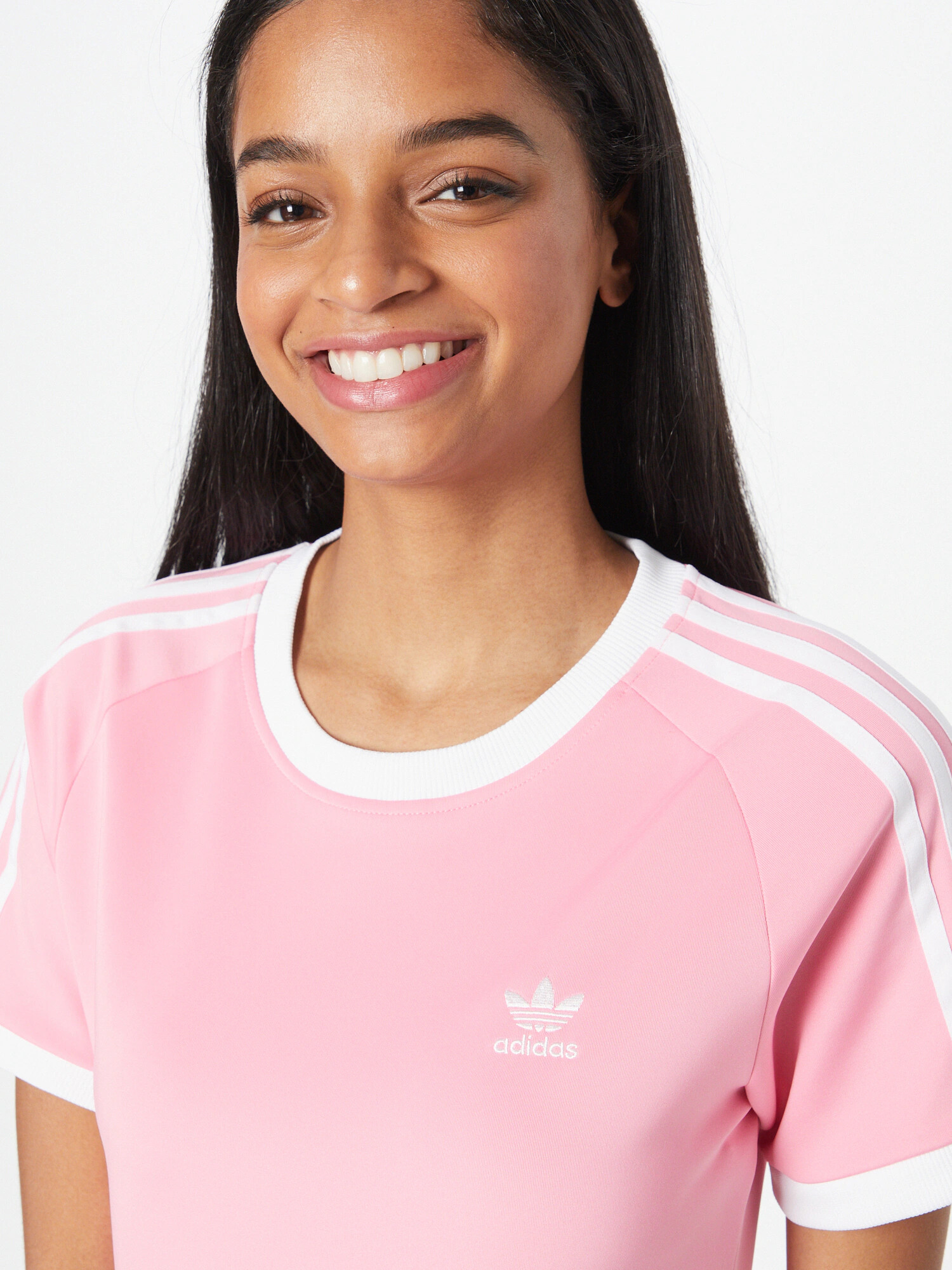 ADIDAS ORIGINALS Tricou roz / alb - Pled.ro