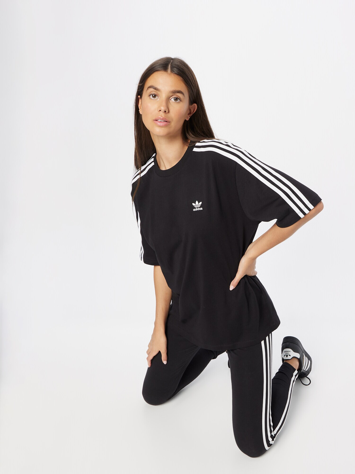 ADIDAS ORIGINALS Tricou 'Adicolor Classics ' negru / alb - Pled.ro