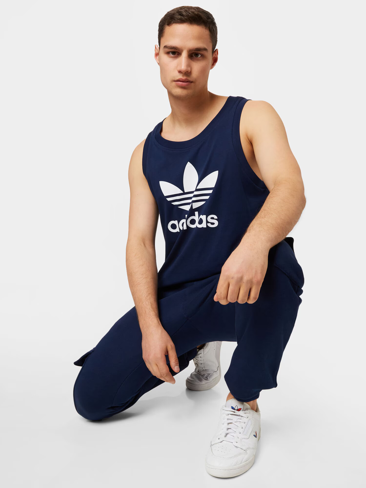 ADIDAS ORIGINALS Tricou 'Adicolor Classics Trefoil' bleumarin / alb - Pled.ro