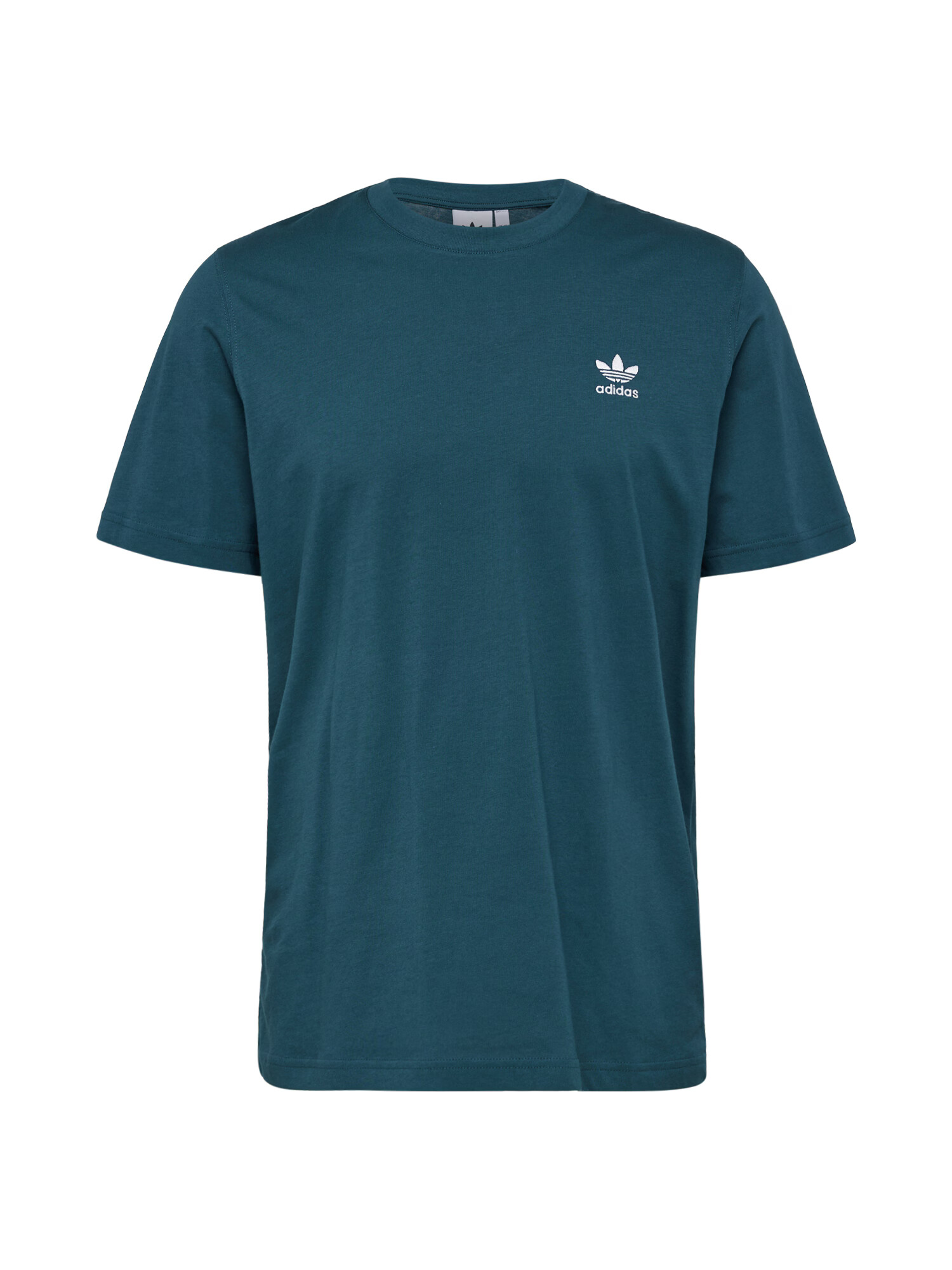 ADIDAS ORIGINALS Tricou 'Trefoil Essentials' verde petrol / alb - Pled.ro