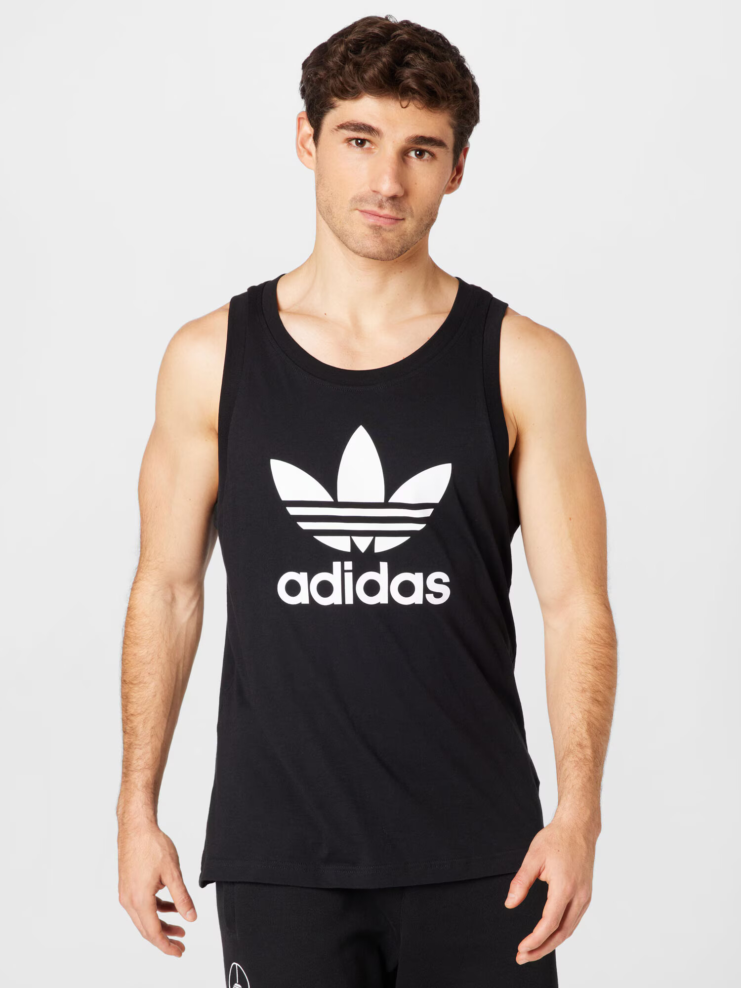 ADIDAS ORIGINALS Tricou 'TREFOIL' negru / alb - Pled.ro