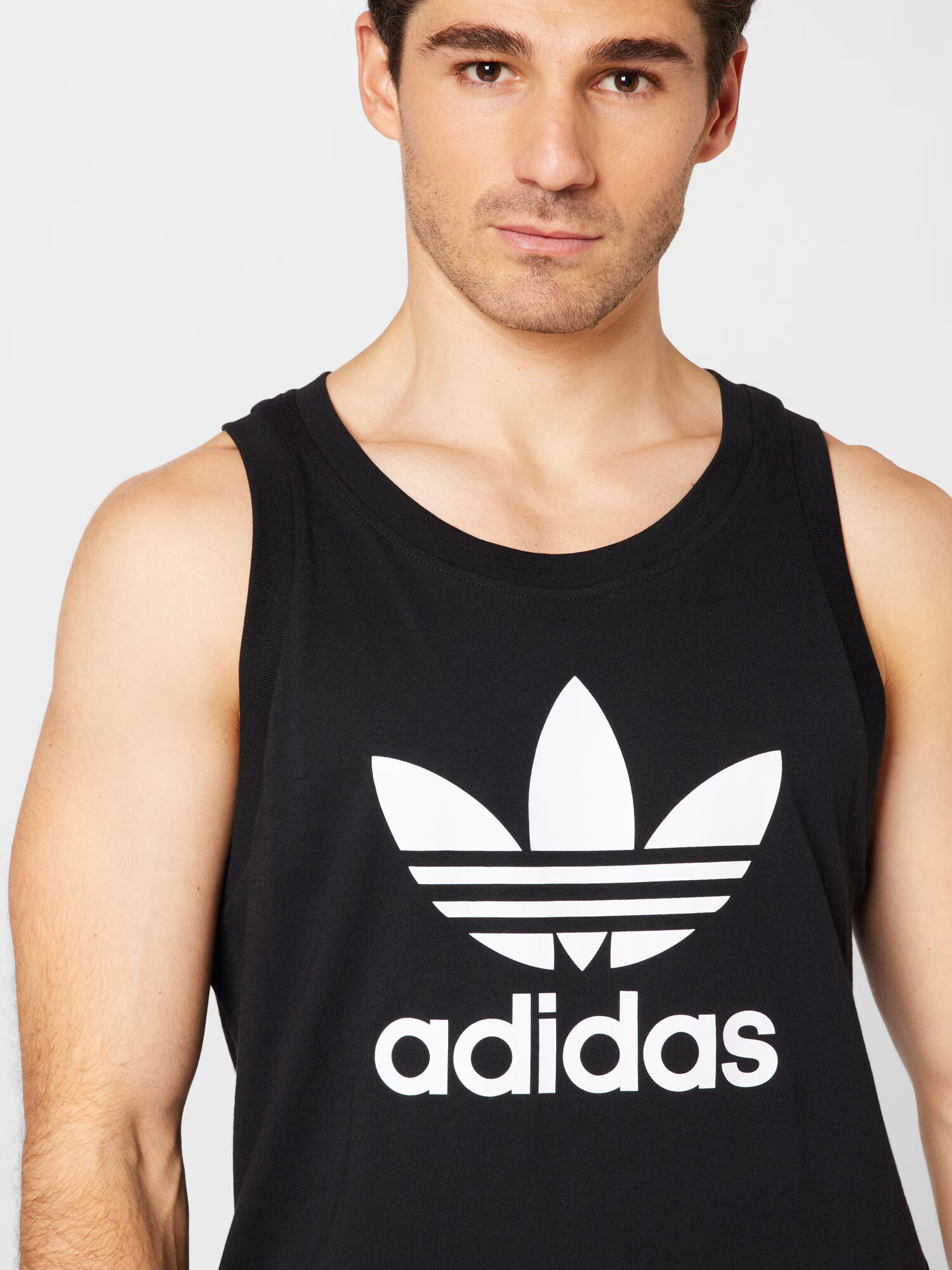 ADIDAS ORIGINALS Tricou 'TREFOIL' negru / alb - Pled.ro