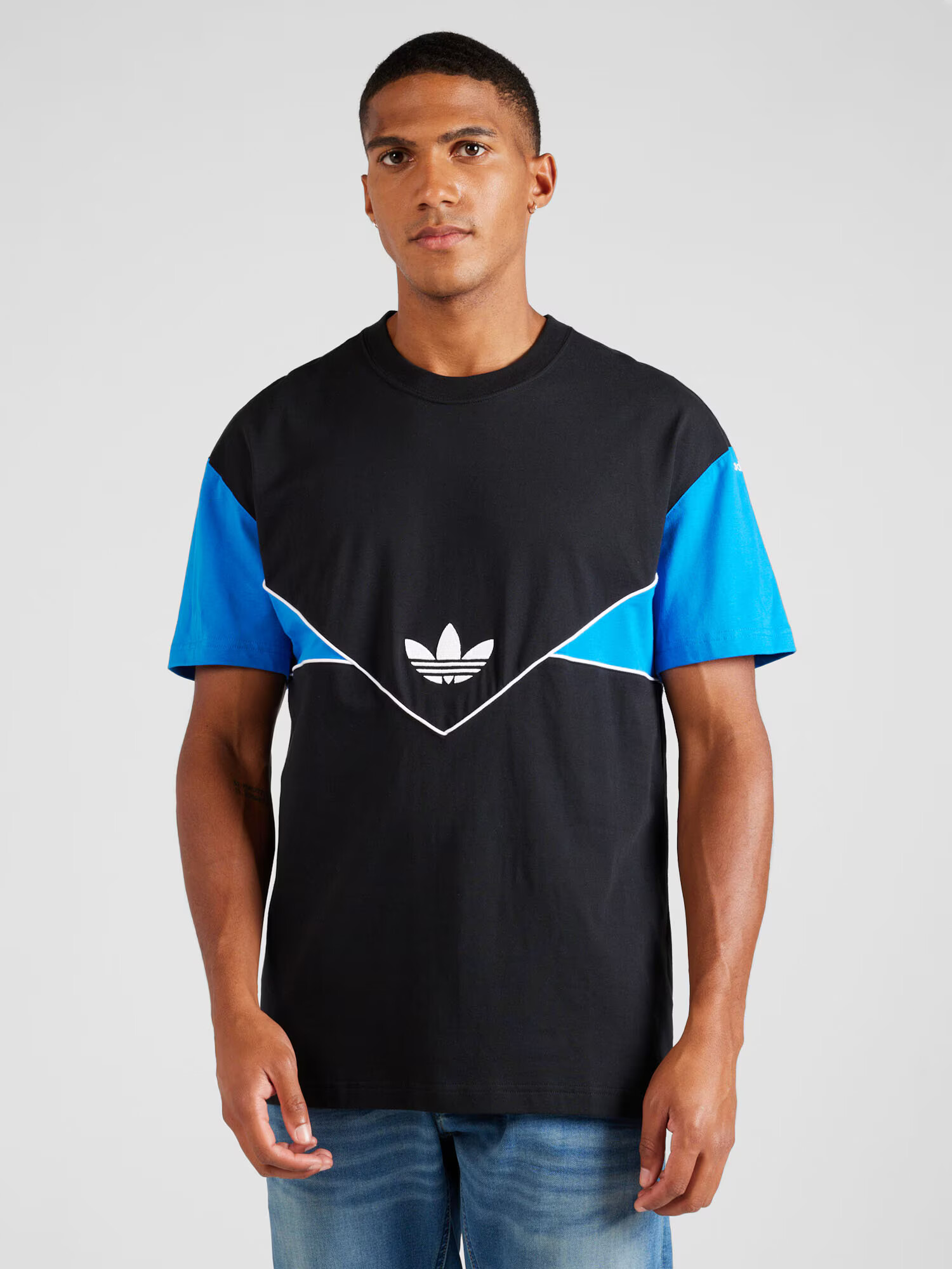 ADIDAS ORIGINALS Tricou 'Adicolor Seasonal Archive' turcoaz / negru / alb - Pled.ro