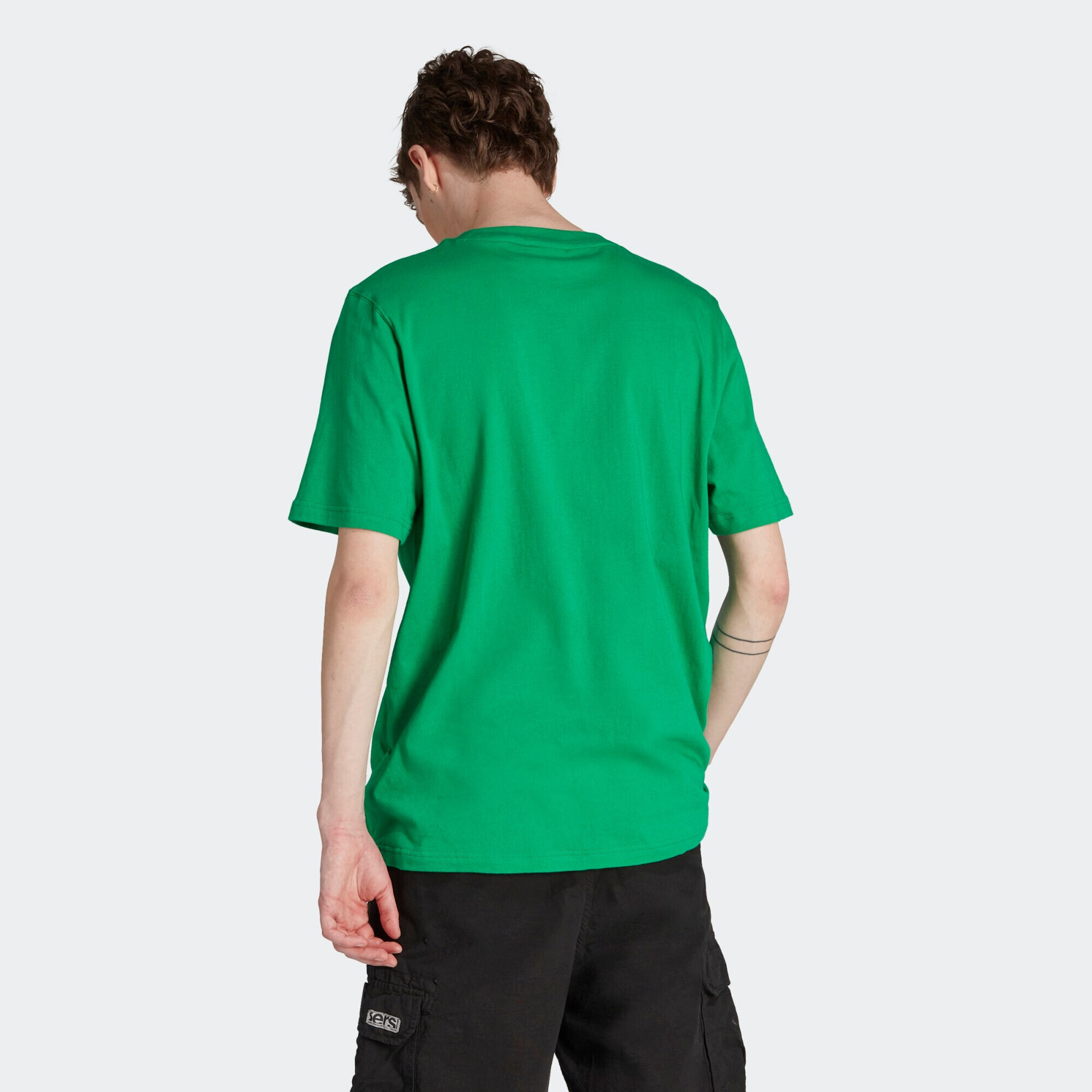 ADIDAS ORIGINALS Tricou 'Trefoil Essentials' verde / alb - Pled.ro