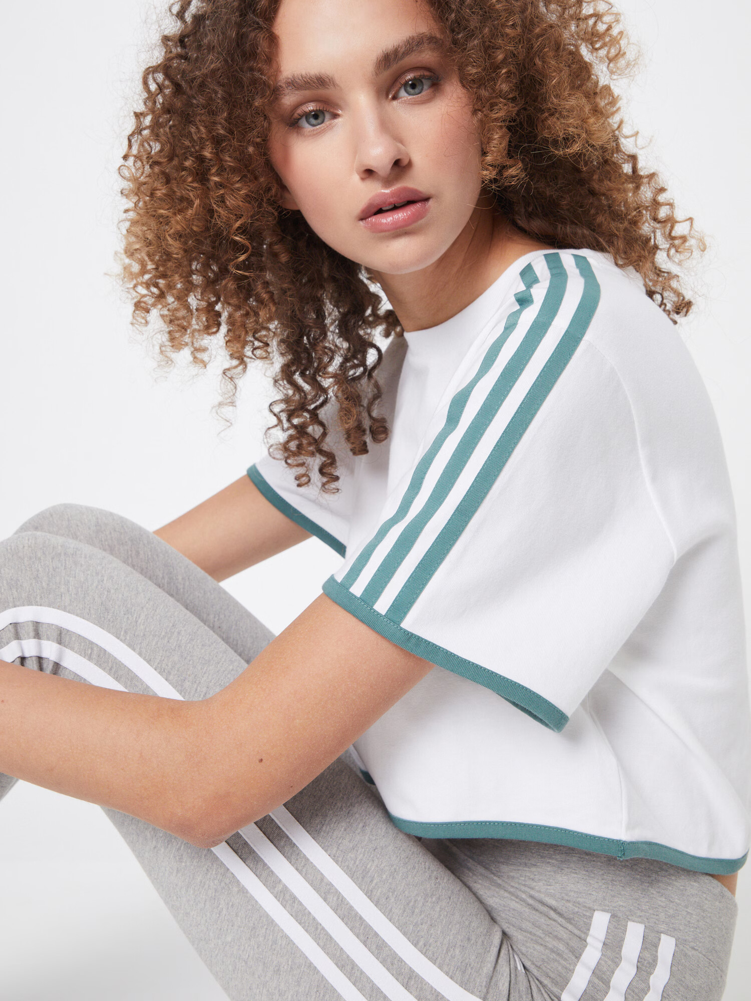 ADIDAS ORIGINALS Tricou verde închis / alb - Pled.ro