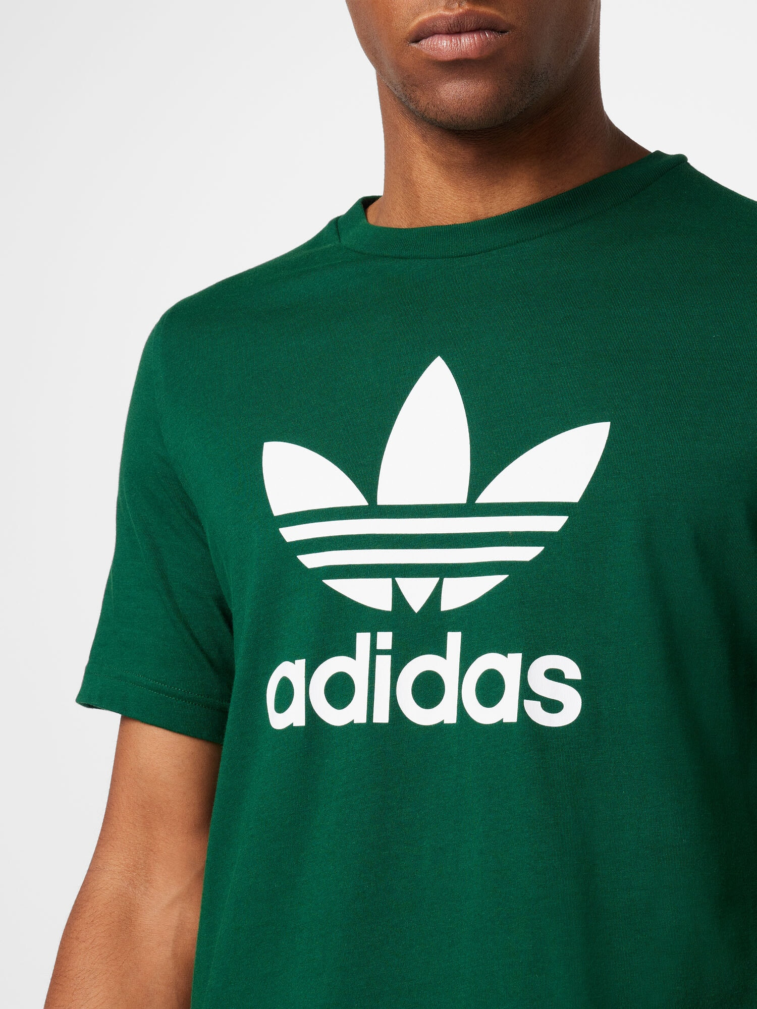 ADIDAS ORIGINALS Tricou 'Adicolor Classics Trefoil' verde închis / alb - Pled.ro