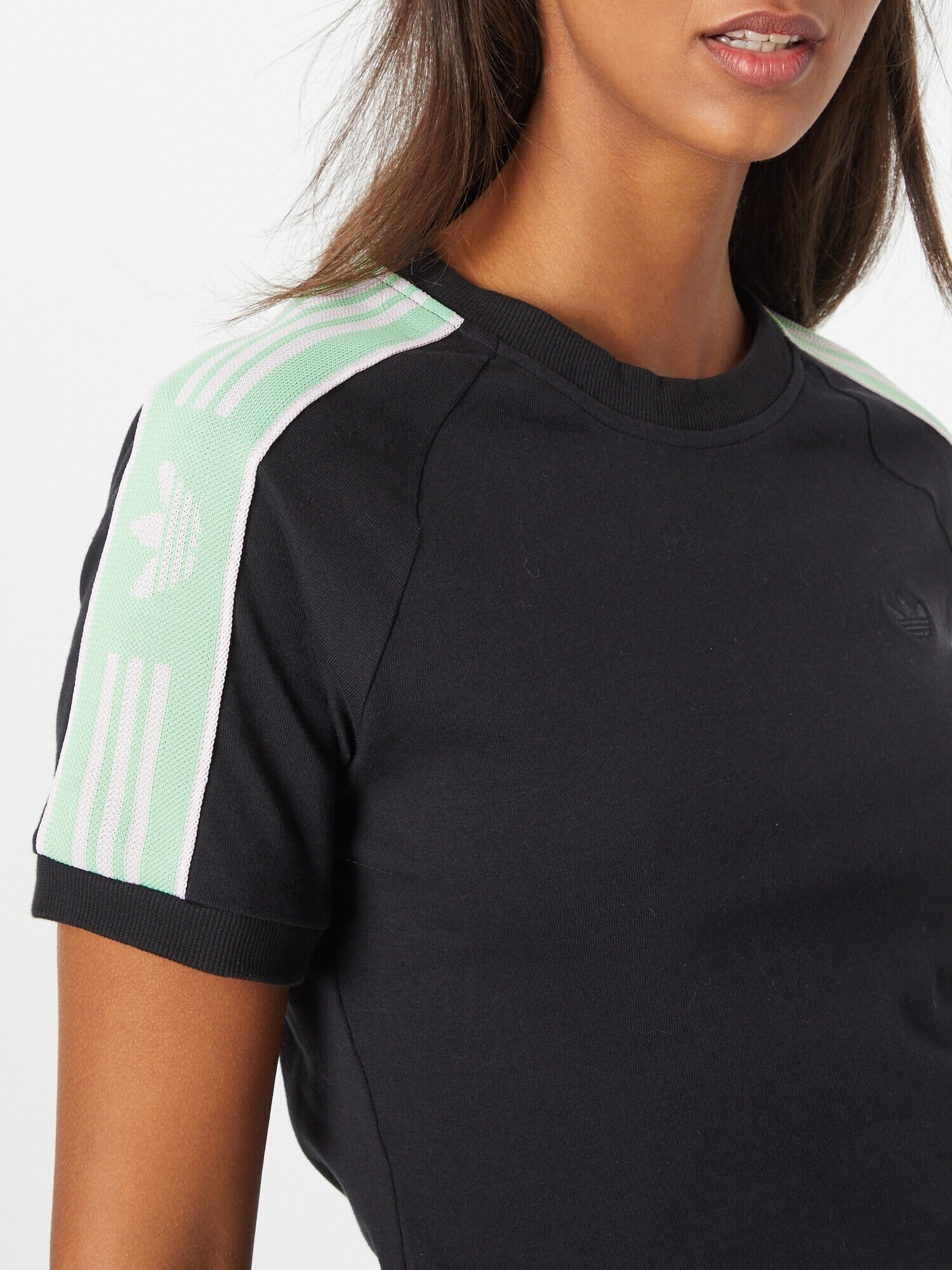 ADIDAS ORIGINALS Tricou 'Tape' verde mentă / negru / alb - Pled.ro