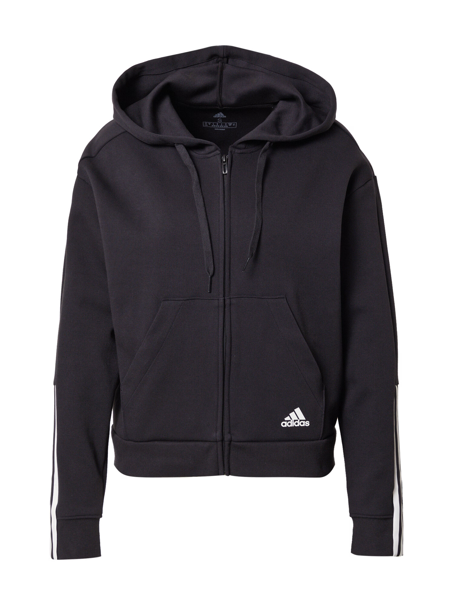 ADIDAS PERFORMANCE Bluză cu fermoar sport negru / alb - Pled.ro