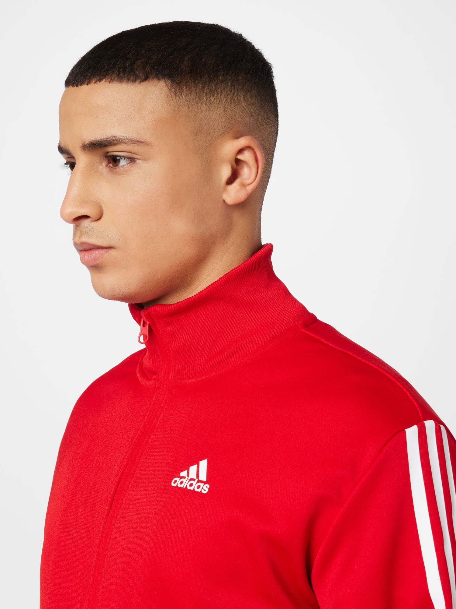 ADIDAS SPORTSWEAR Bluză cu fermoar sport roșu / alb - Pled.ro