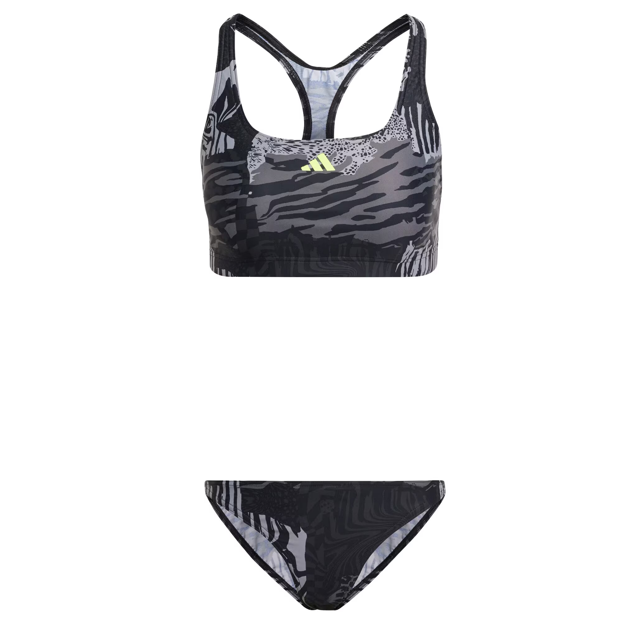 ADIDAS PERFORMANCE Costum de baie sport 'Allover Graphic' gri / gri deschis / verde limetă / negru - Pled.ro