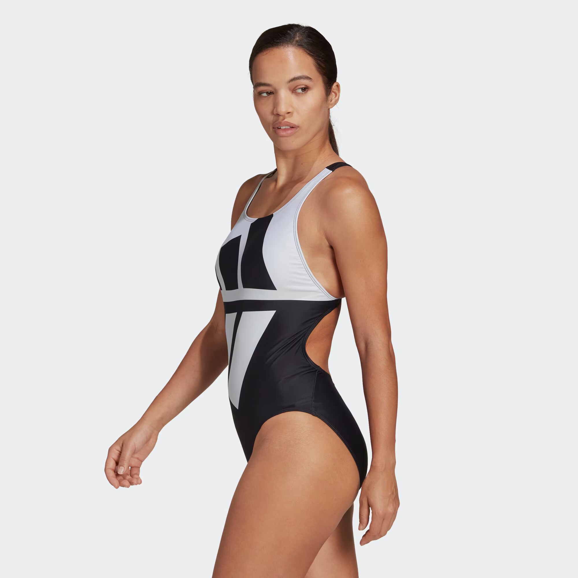 ADIDAS PERFORMANCE Costum de baie sport 'Logo Graphic' negru / alb - Pled.ro