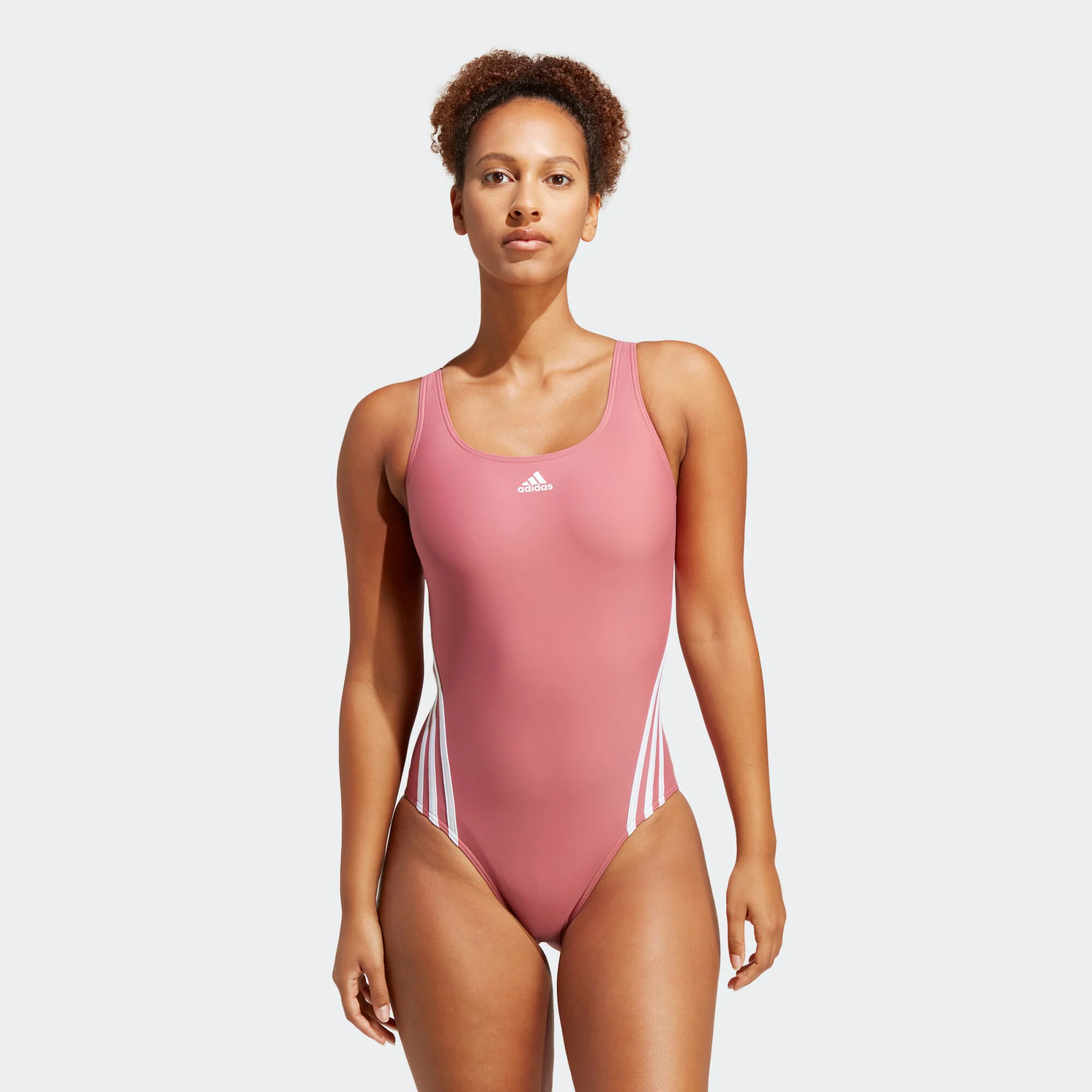 ADIDAS SPORTSWEAR Costum de baie sport '3-Stripes' roz deschis / alb - Pled.ro