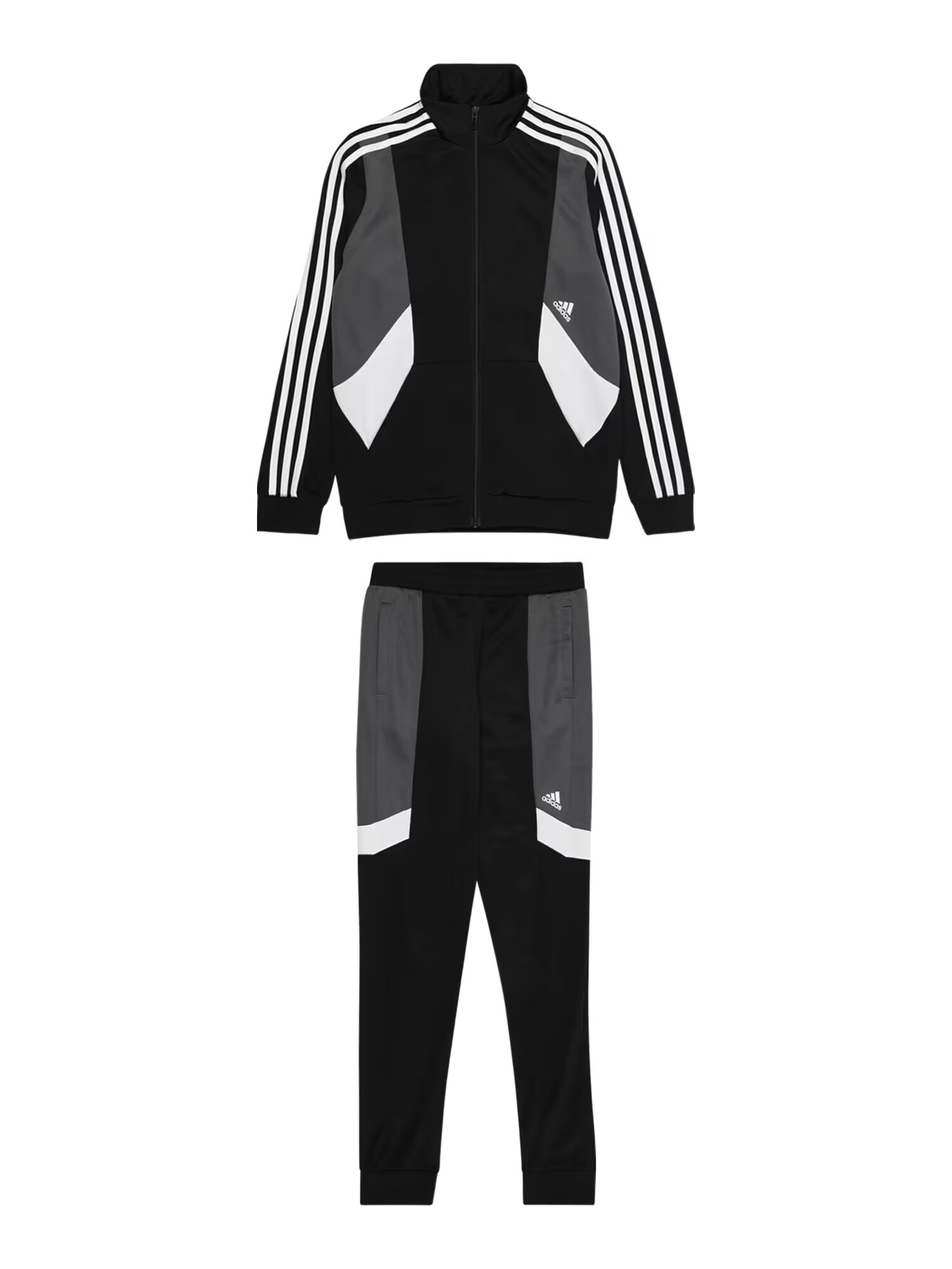 ADIDAS SPORTSWEAR Costum de trening gri / negru / alb - Pled.ro