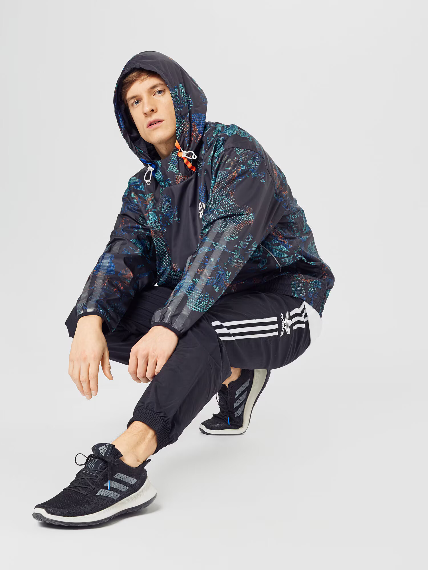 ADIDAS PERFORMANCE Geacă sport 'Harden' albastru regal / maro ruginiu / verde mentă / negru - Pled.ro