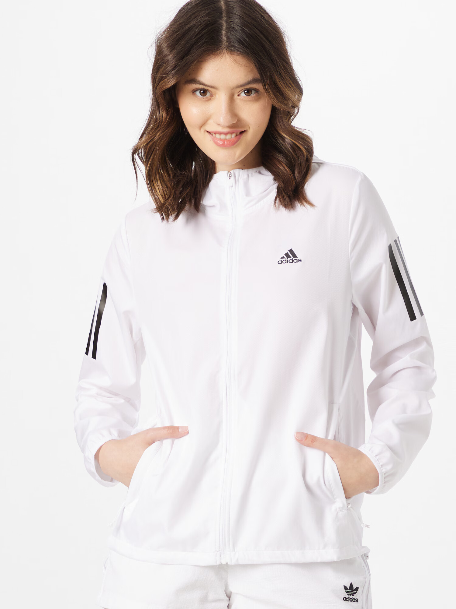 ADIDAS SPORTSWEAR Geacă sport 'Own The Run ' negru / alb - Pled.ro