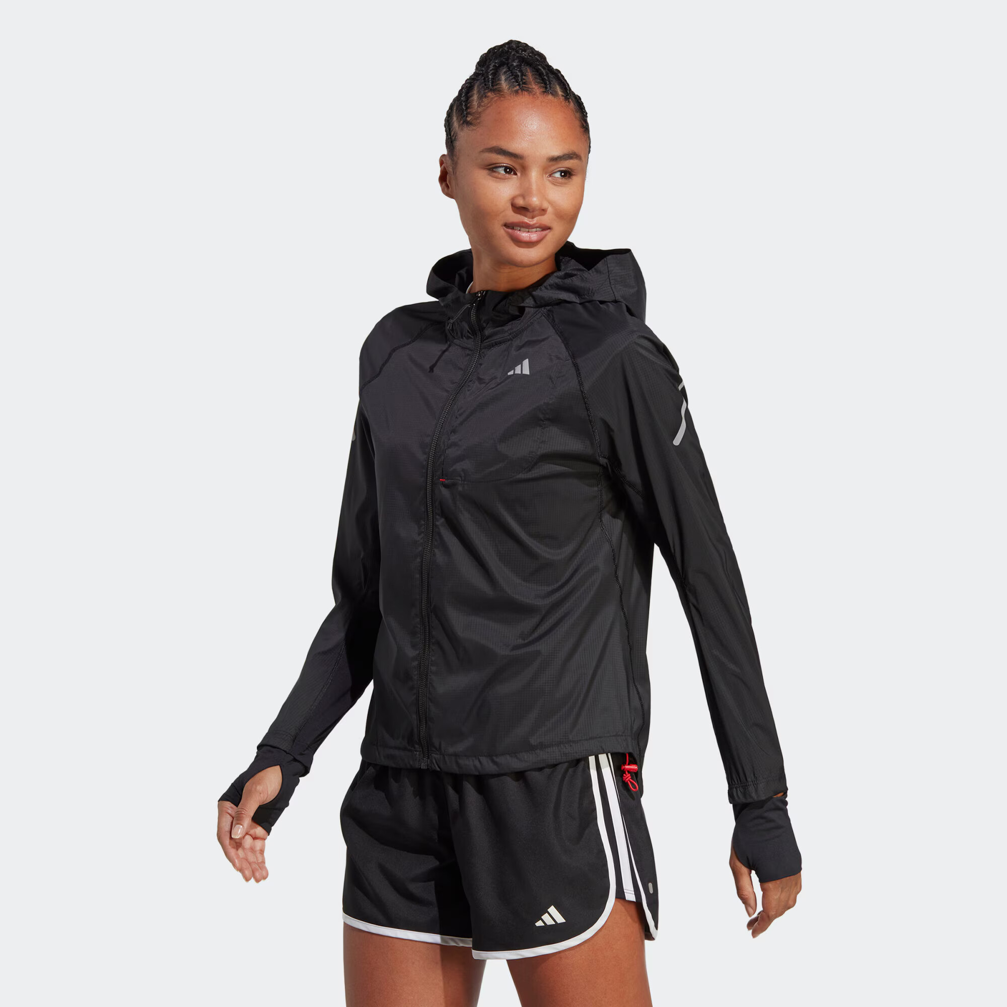 ADIDAS PERFORMANCE Geacă sport 'Fast ' negru / alb - Pled.ro