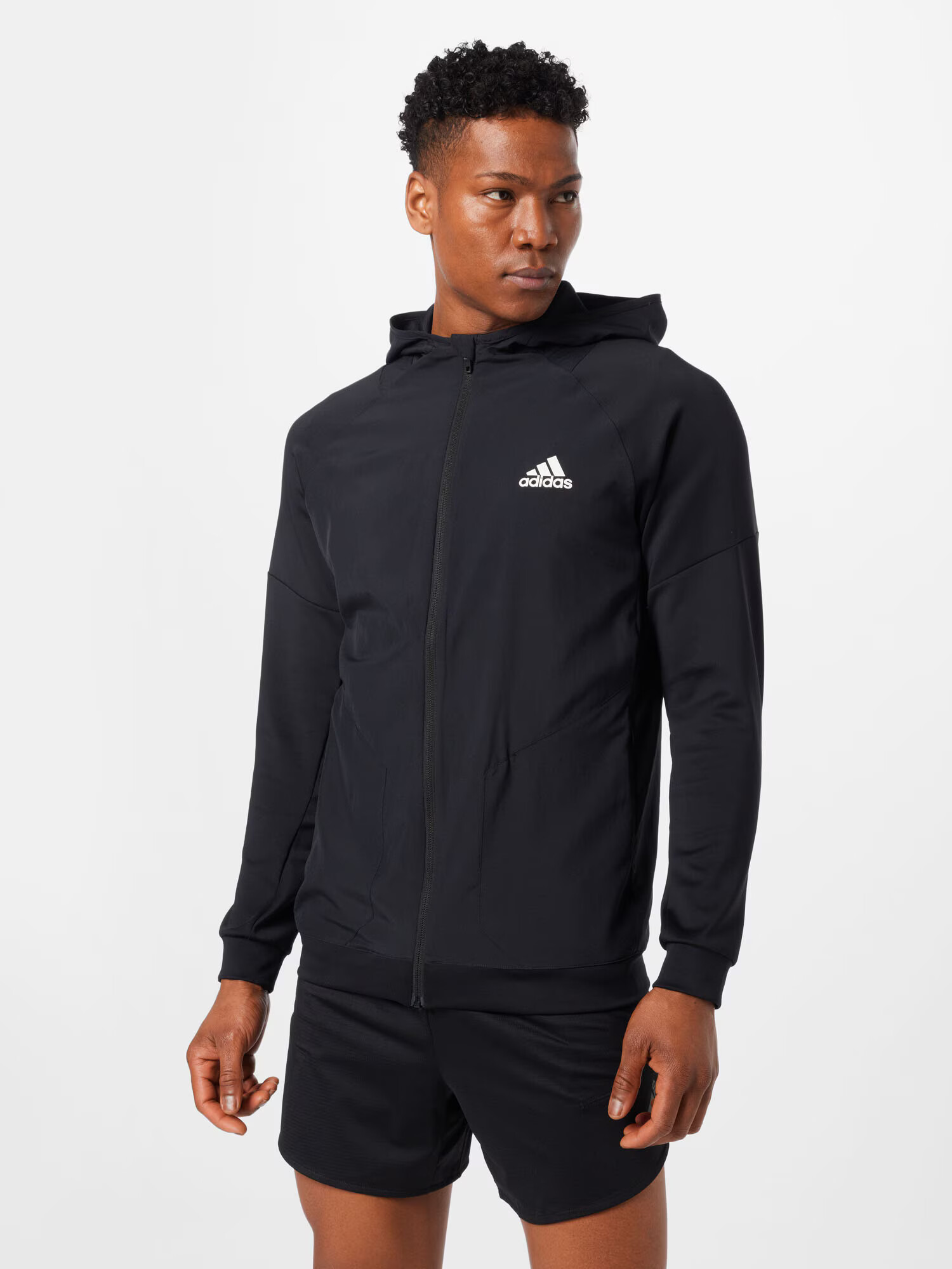 ADIDAS SPORTSWEAR Geacă sport negru / alb - Pled.ro