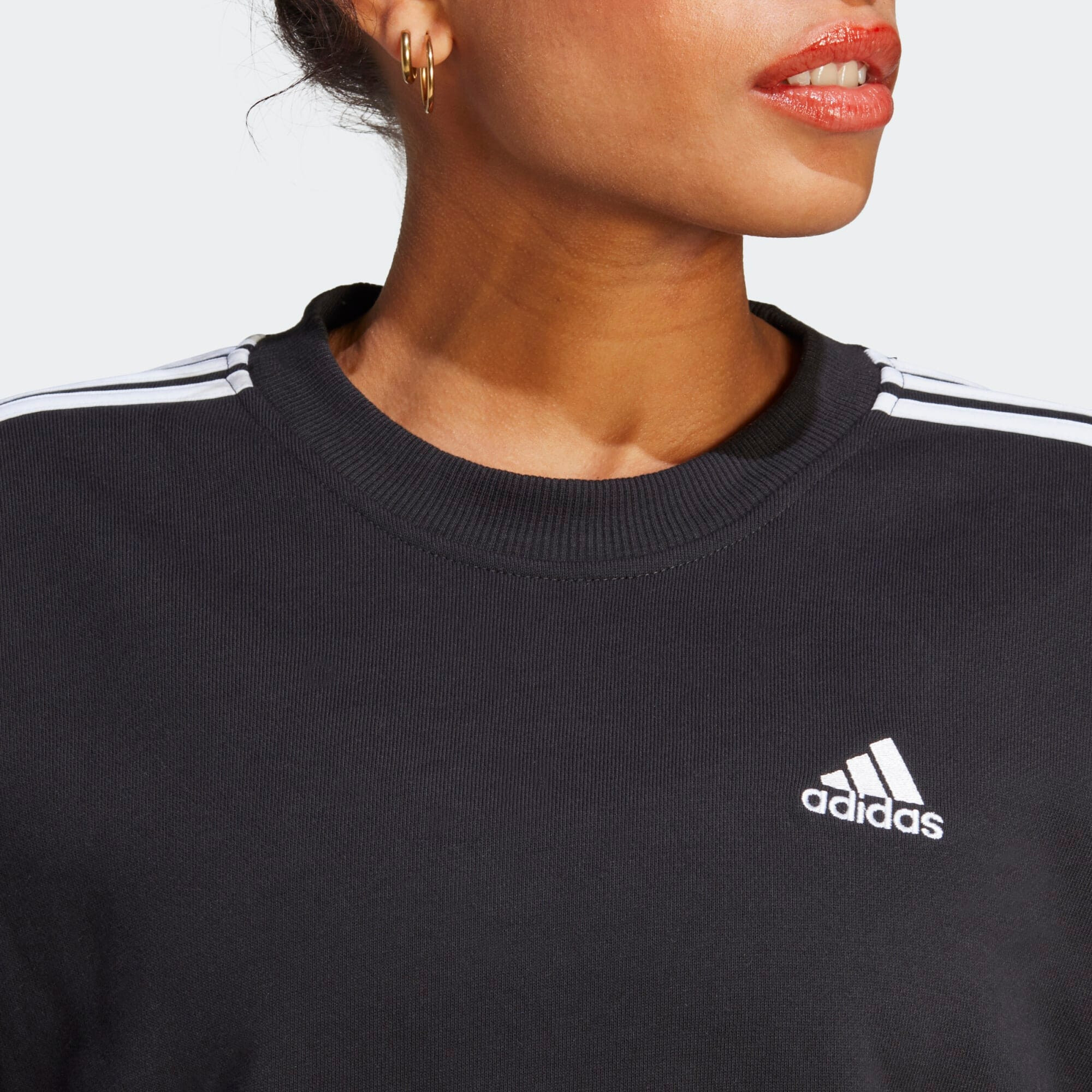 ADIDAS SPORTSWEAR Hanorac sport 'Essentials' negru / alb - Pled.ro