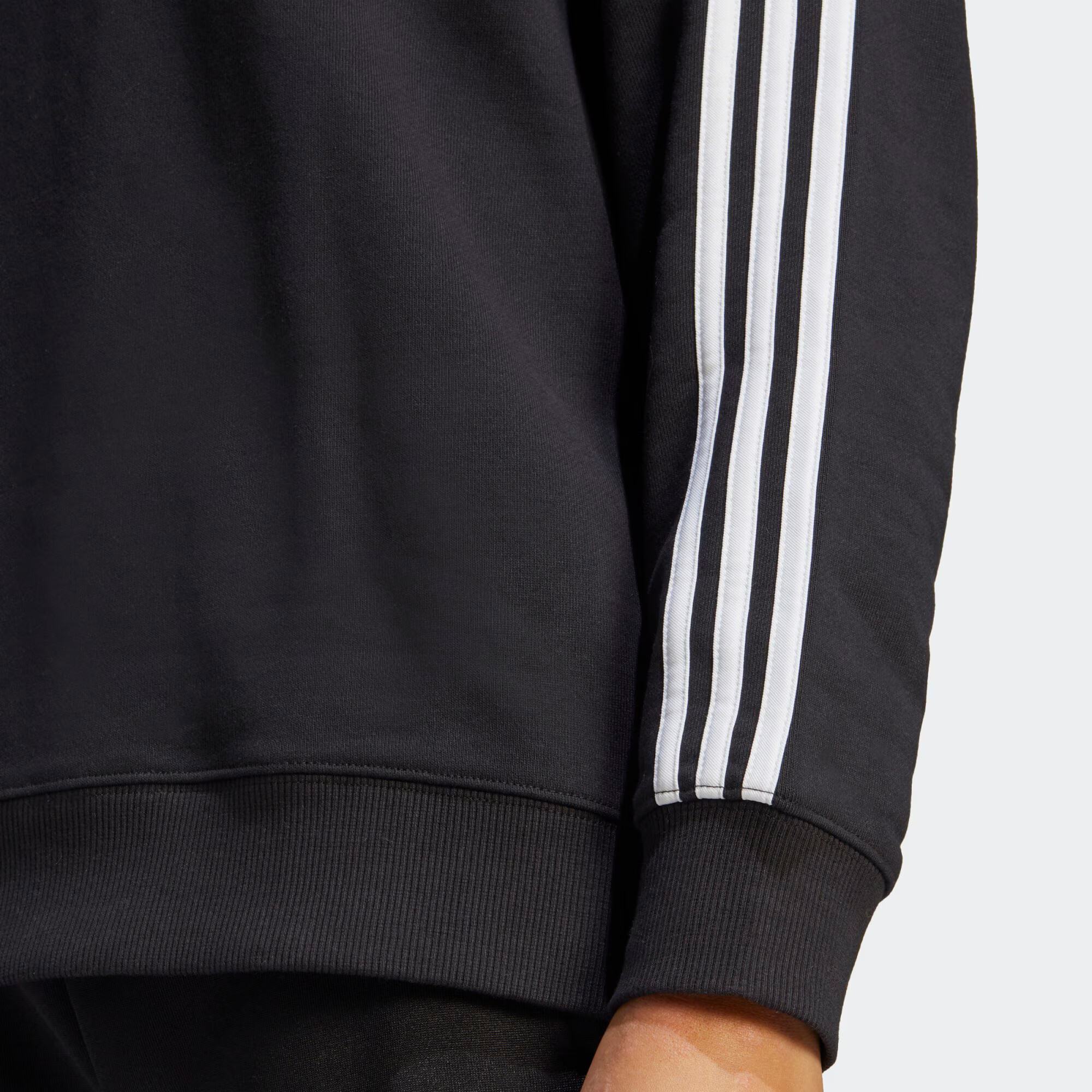 ADIDAS SPORTSWEAR Hanorac sport 'Essentials' negru / alb - Pled.ro