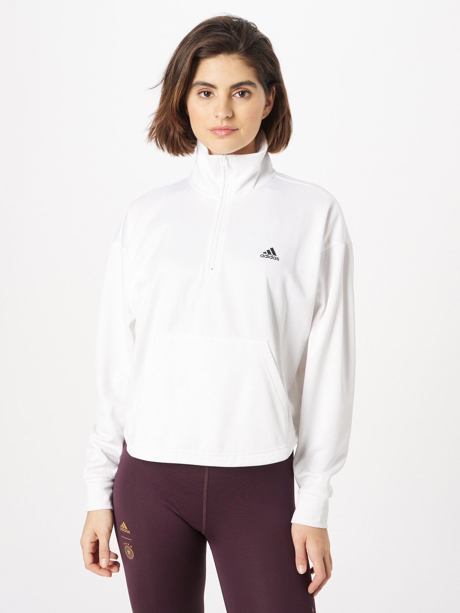 ADIDAS SPORTSWEAR Hanorac sport 'Aeroready ' negru / alb - Pled.ro