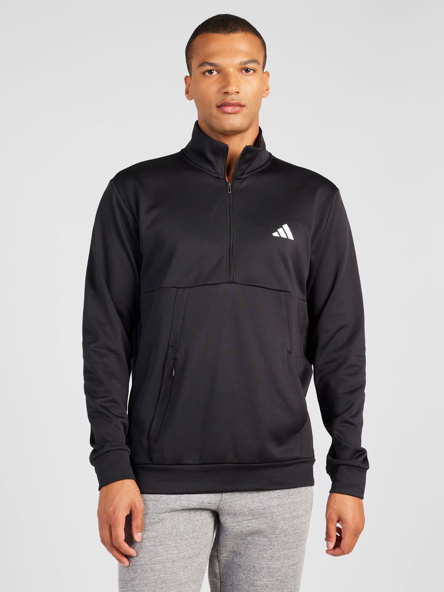 ADIDAS PERFORMANCE Hanorac sport negru / alb - Pled.ro