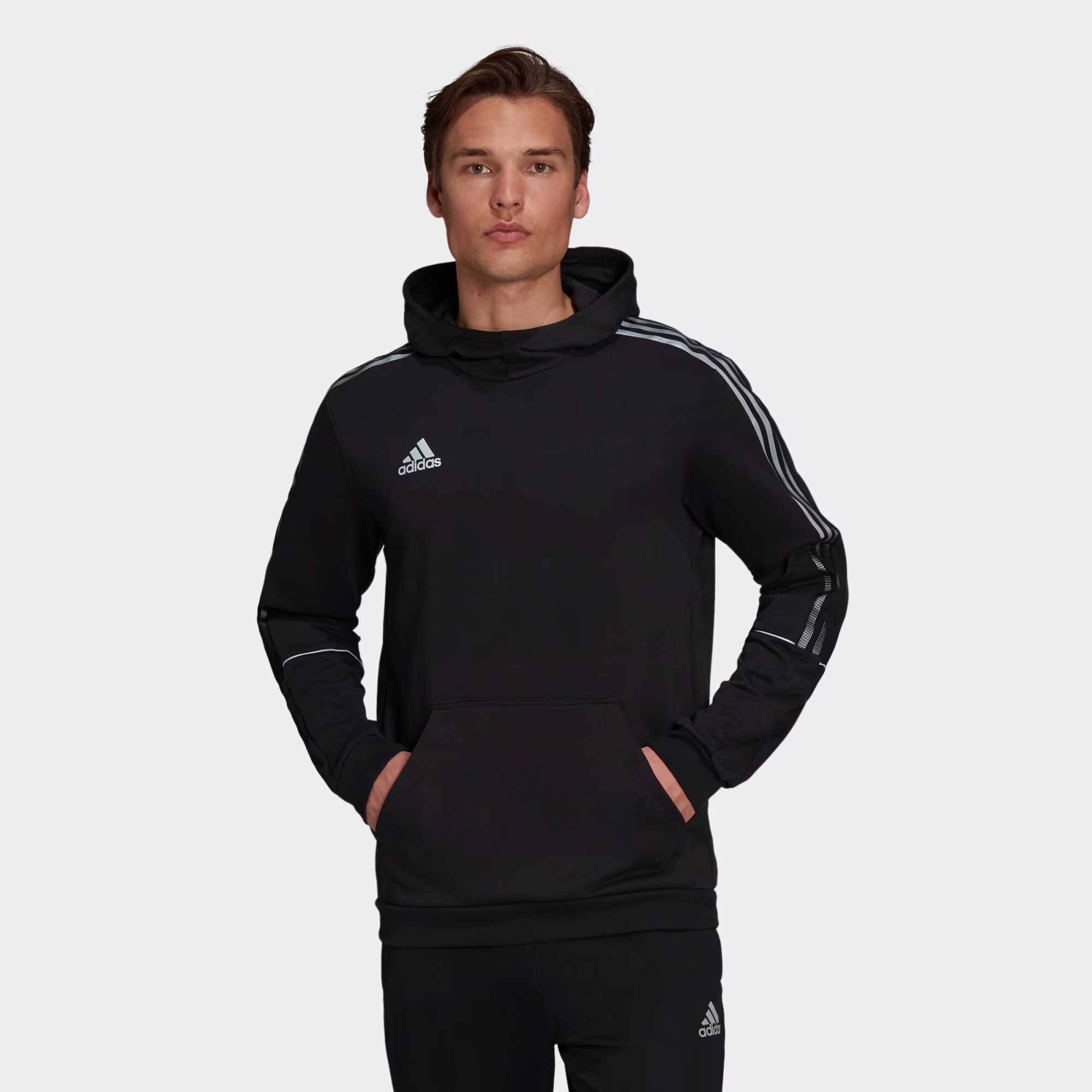 ADIDAS PERFORMANCE Hanorac sport 'Tiro' negru / alb - Pled.ro