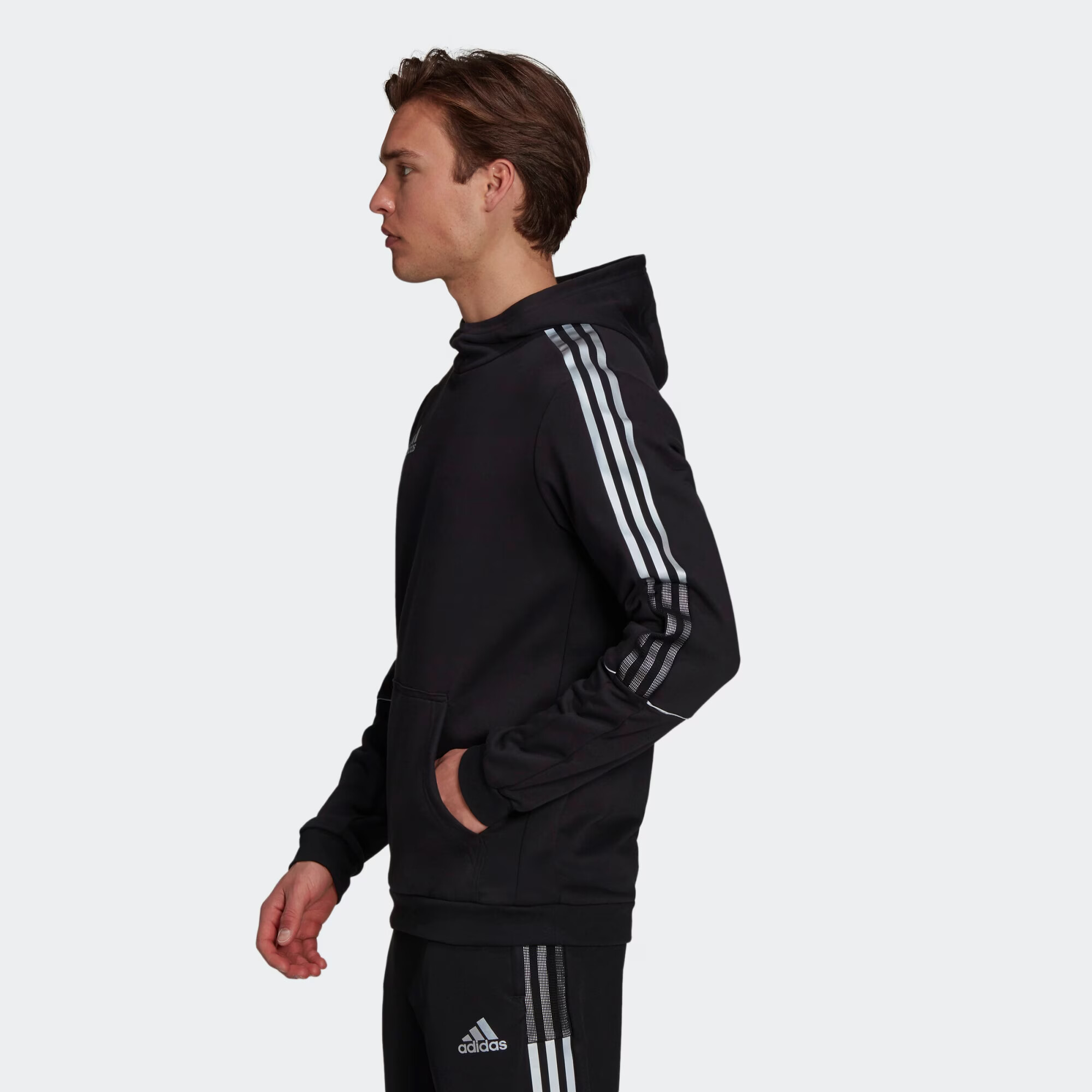 ADIDAS PERFORMANCE Hanorac sport 'Tiro' negru / alb - Pled.ro