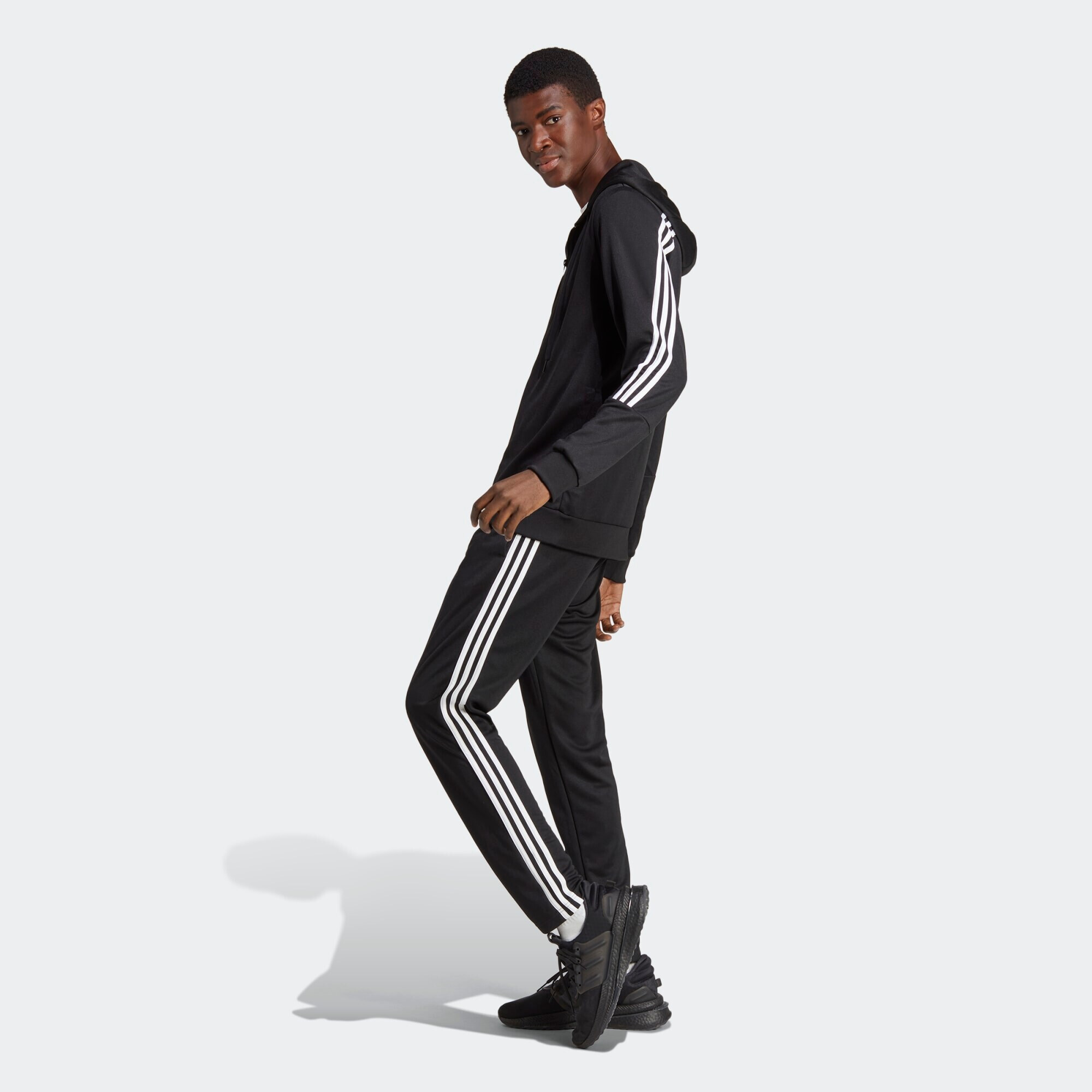 ADIDAS PERFORMANCE Costum de trening '3-Stripes' negru / alb - Pled.ro