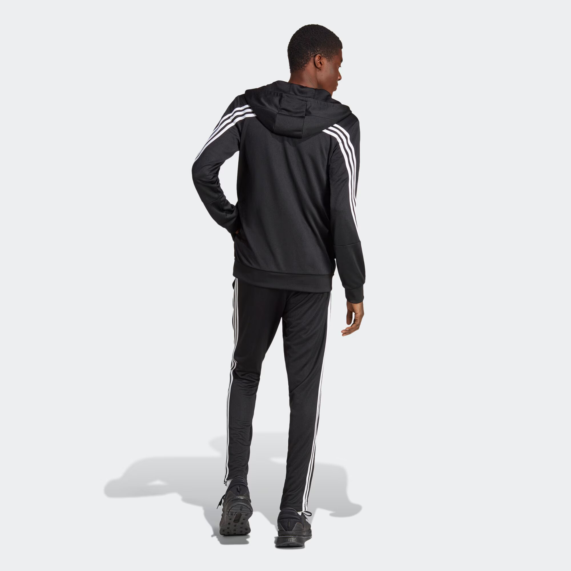 ADIDAS PERFORMANCE Costum de trening '3-Stripes' negru / alb - Pled.ro