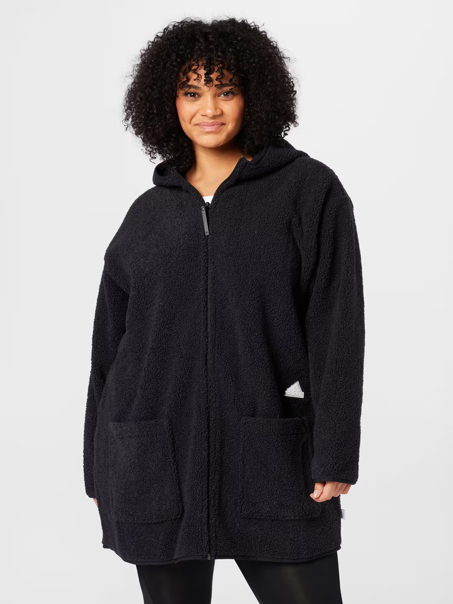 ADIDAS SPORTSWEAR Jachetă fleece funcțională 'Polar Fleece Long ' negru / alb - Pled.ro