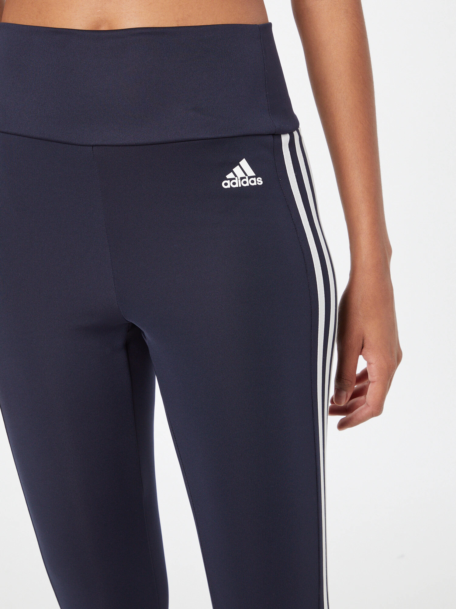 ADIDAS SPORTSWEAR Pantaloni sport 'Designed To Move High-Rise 3-Stripes' albastru închis / alb - Pled.ro