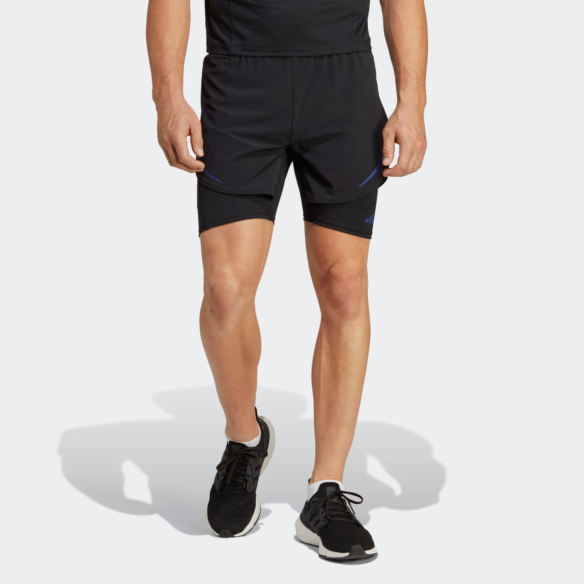 ADIDAS PERFORMANCE Pantaloni sport 'Heat.Rdy Hiit 2-In-1 ' albastru / negru - Pled.ro