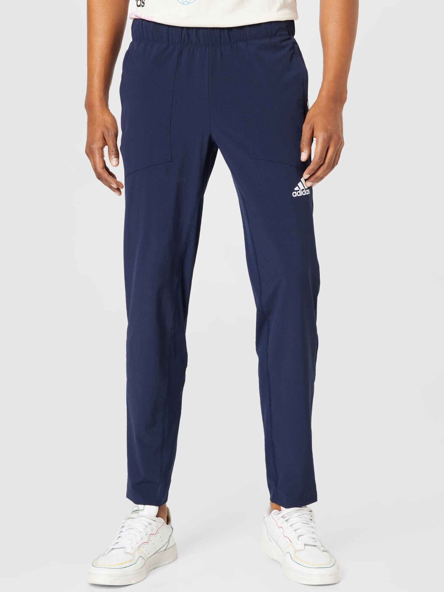 ADIDAS SPORTSWEAR Pantaloni sport albastru noapte / alb - Pled.ro