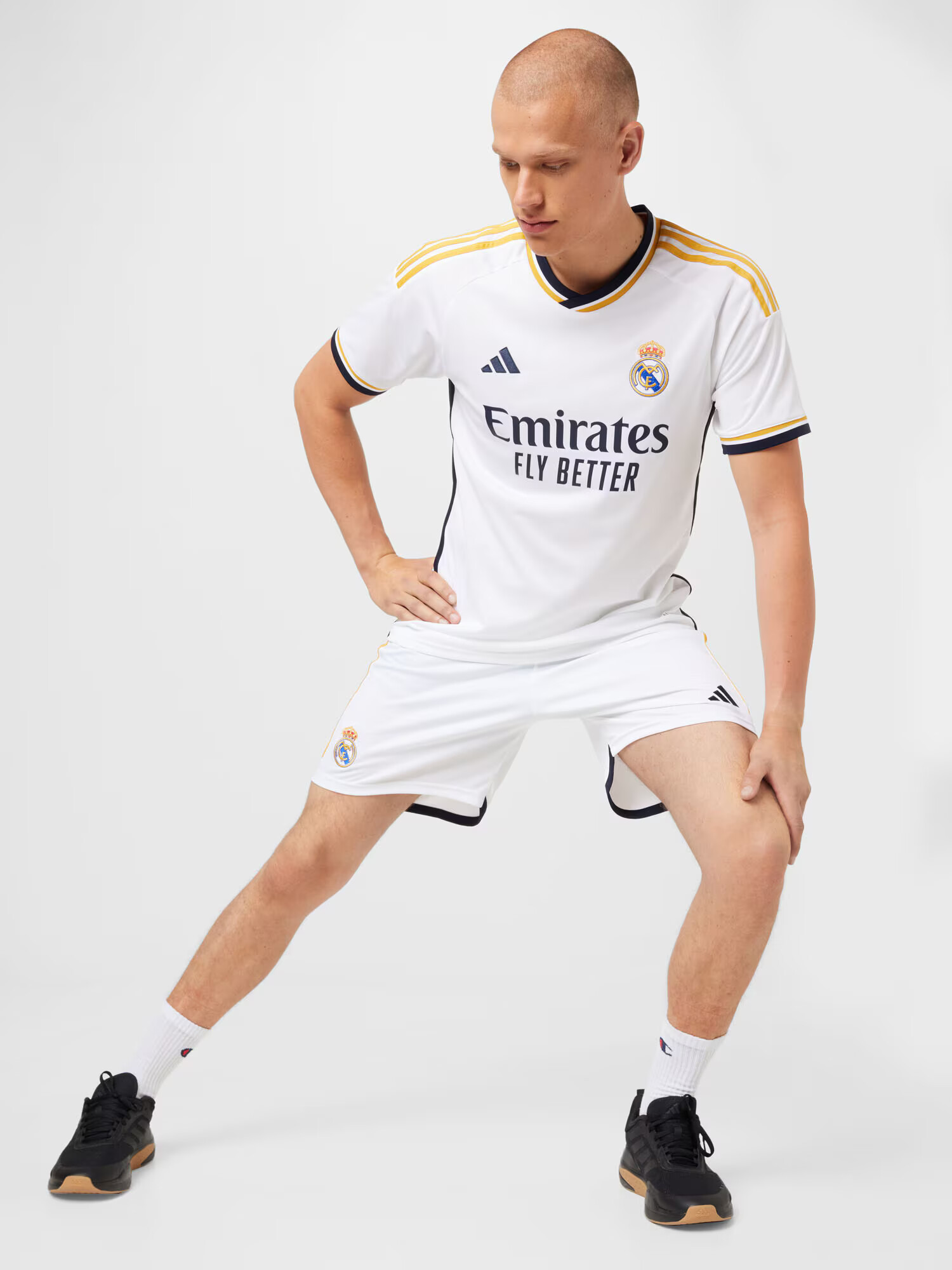 ADIDAS PERFORMANCE Pantaloni sport 'Real Madrid 23/24 Home' albastru regal / galben curry / negru / alb - Pled.ro