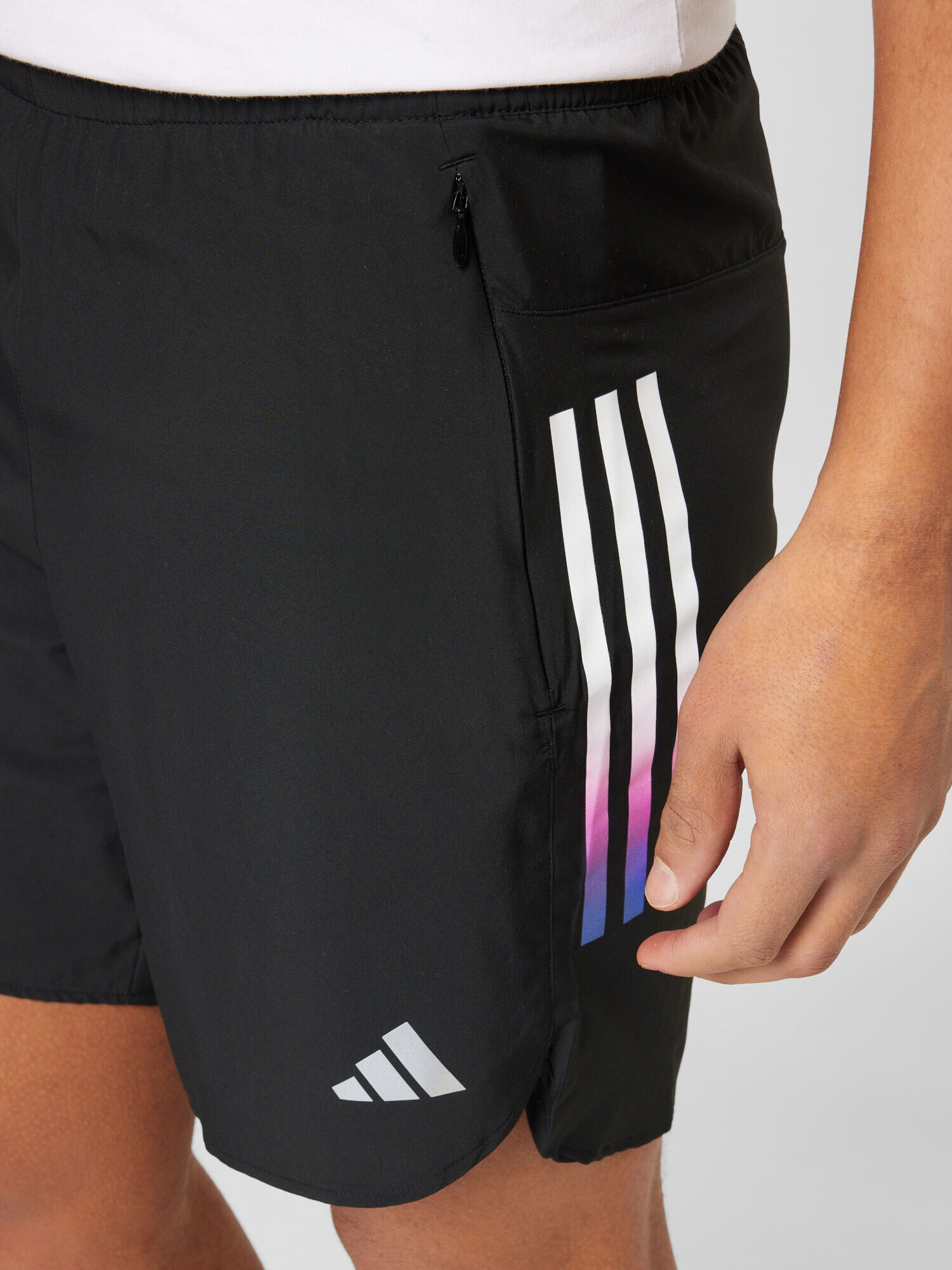 ADIDAS PERFORMANCE Pantaloni sport 'Run Icons 3-Stripes' albastru / roz / negru / alb - Pled.ro