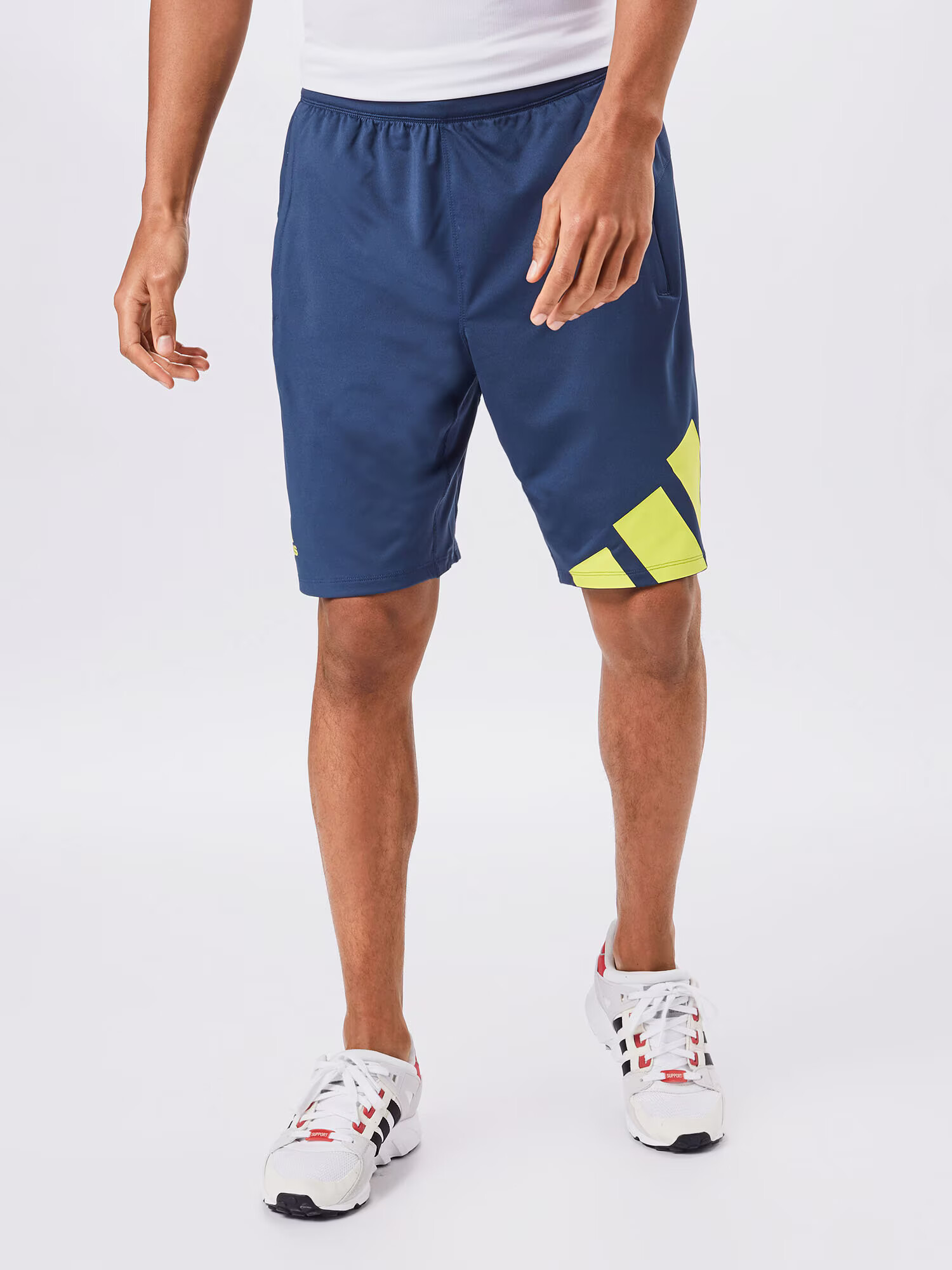 ADIDAS PERFORMANCE Pantaloni sport bleumarin / galben neon - Pled.ro