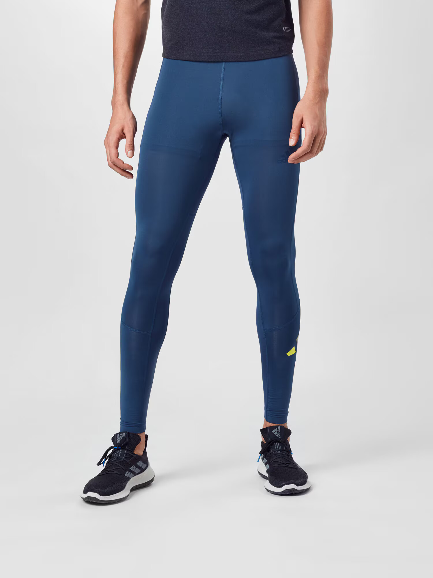 ADIDAS PERFORMANCE Pantaloni sport bleumarin / galben neon - Pled.ro