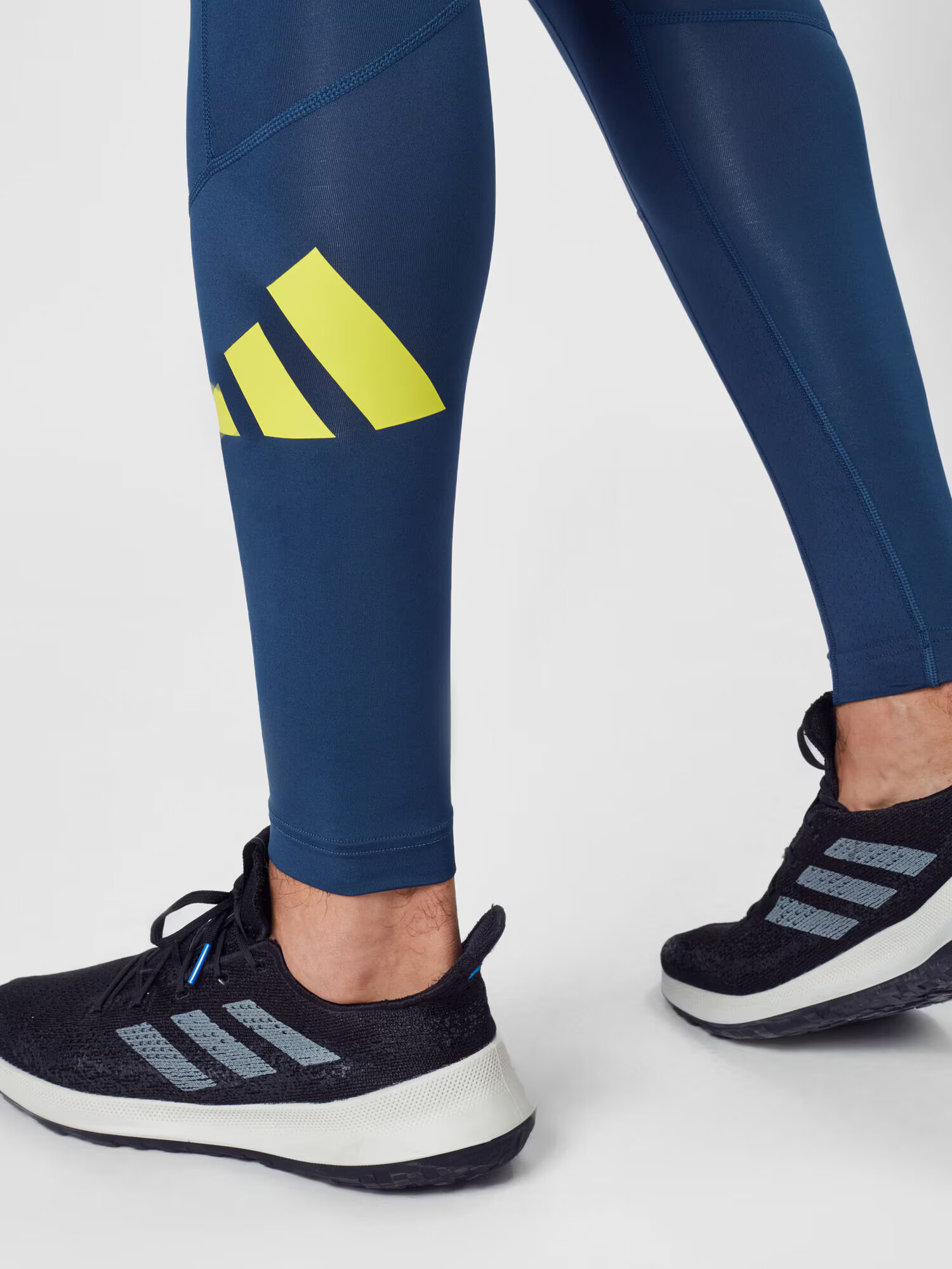 ADIDAS PERFORMANCE Pantaloni sport bleumarin / galben neon - Pled.ro