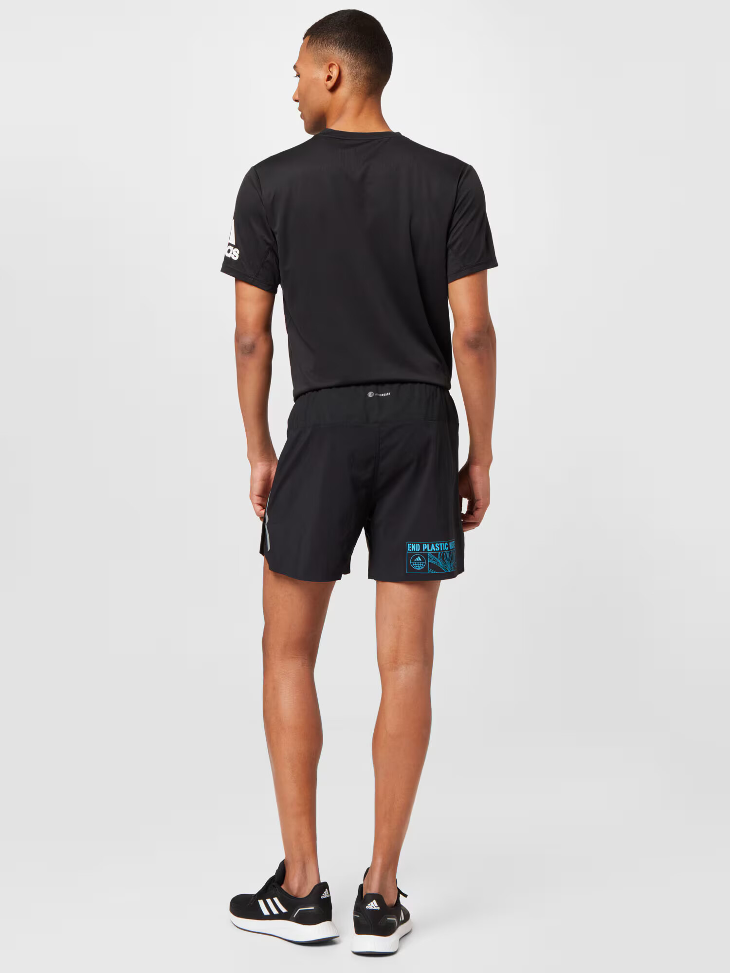 ADIDAS SPORTSWEAR Pantaloni sport 'Designed for Running for the Oceans' albastru / gri / negru - Pled.ro