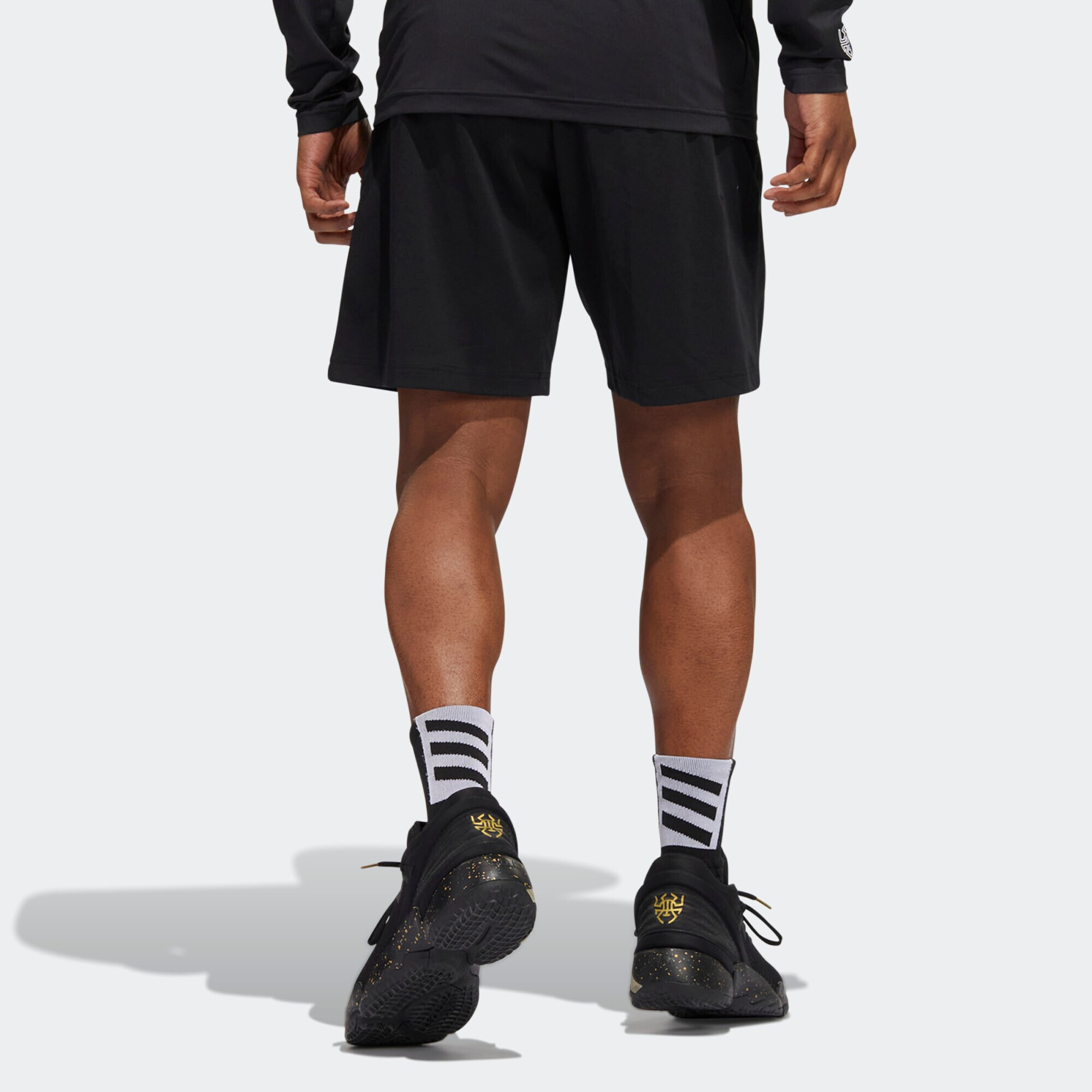 ADIDAS SPORTSWEAR Pantaloni sport 'Donovan Mitchell' negru / alb - Pled.ro