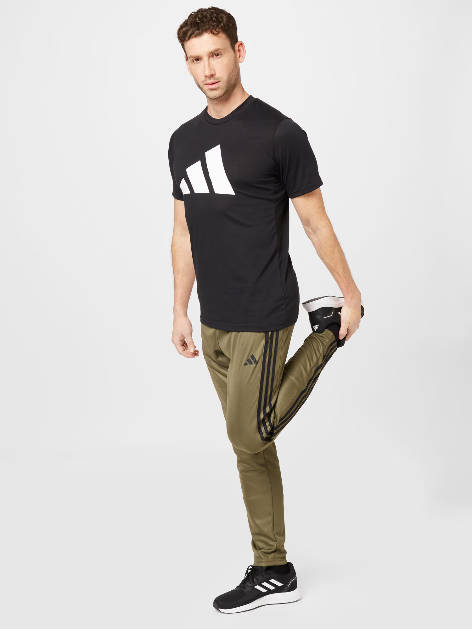 ADIDAS PERFORMANCE Pantaloni sport 'Essentials' kaki / negru - Pled.ro