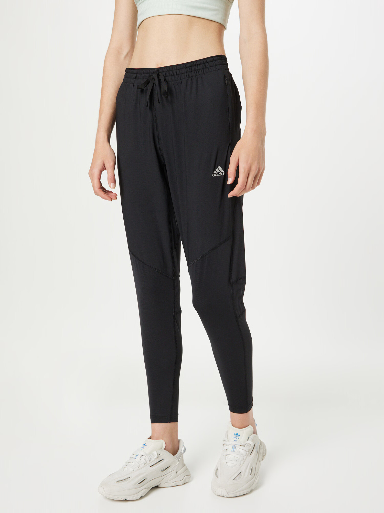 ADIDAS SPORTSWEAR Pantaloni sport 'Fast Running' gri deschis / negru - Pled.ro