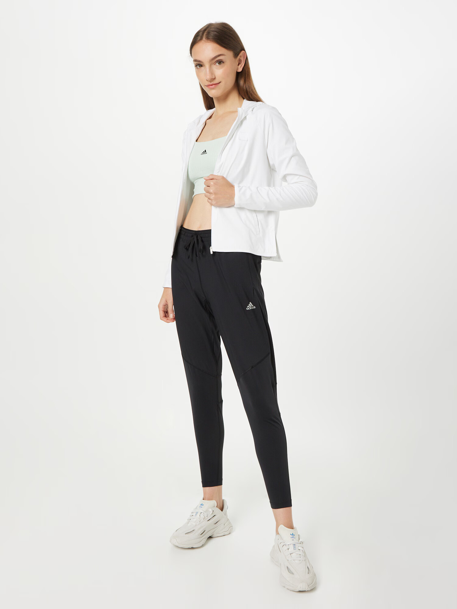 ADIDAS SPORTSWEAR Pantaloni sport 'Fast Running' gri deschis / negru - Pled.ro