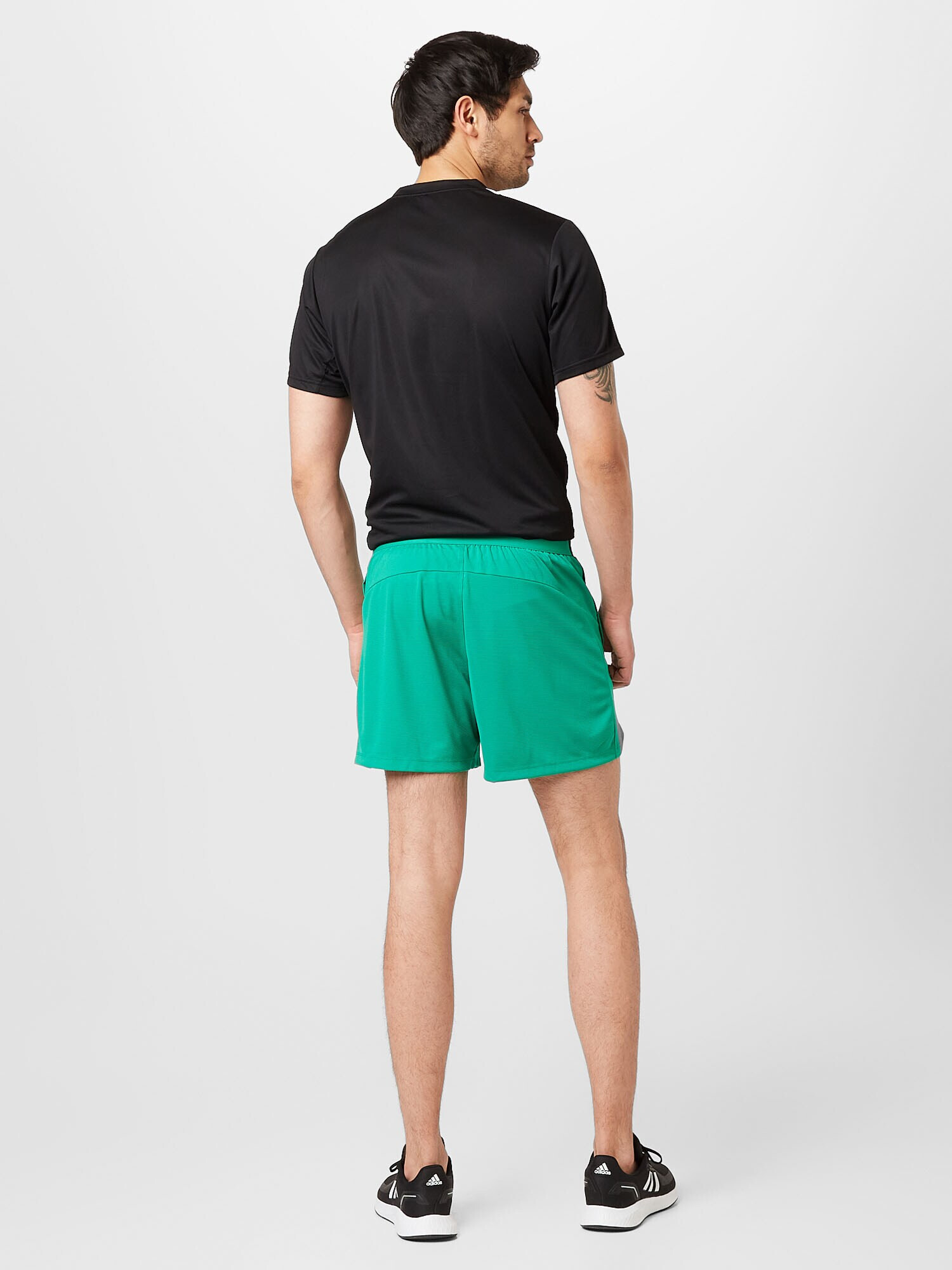 ADIDAS PERFORMANCE Pantaloni sport 'Workout Pu Print' gri argintiu / verde - Pled.ro