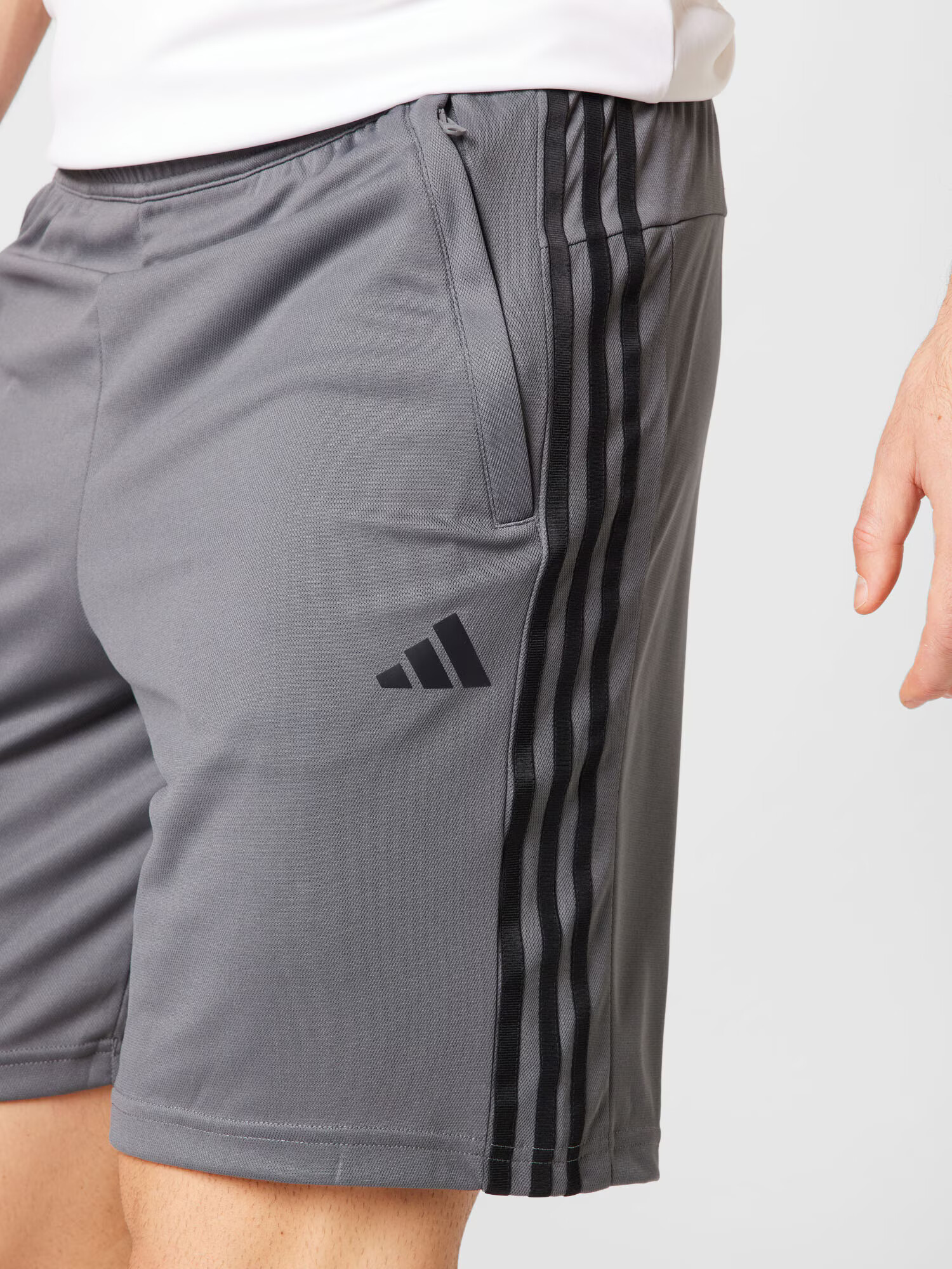 ADIDAS PERFORMANCE Pantaloni sport 'Train Essentials Piqué 3-Stripes' gri grafit / negru - Pled.ro