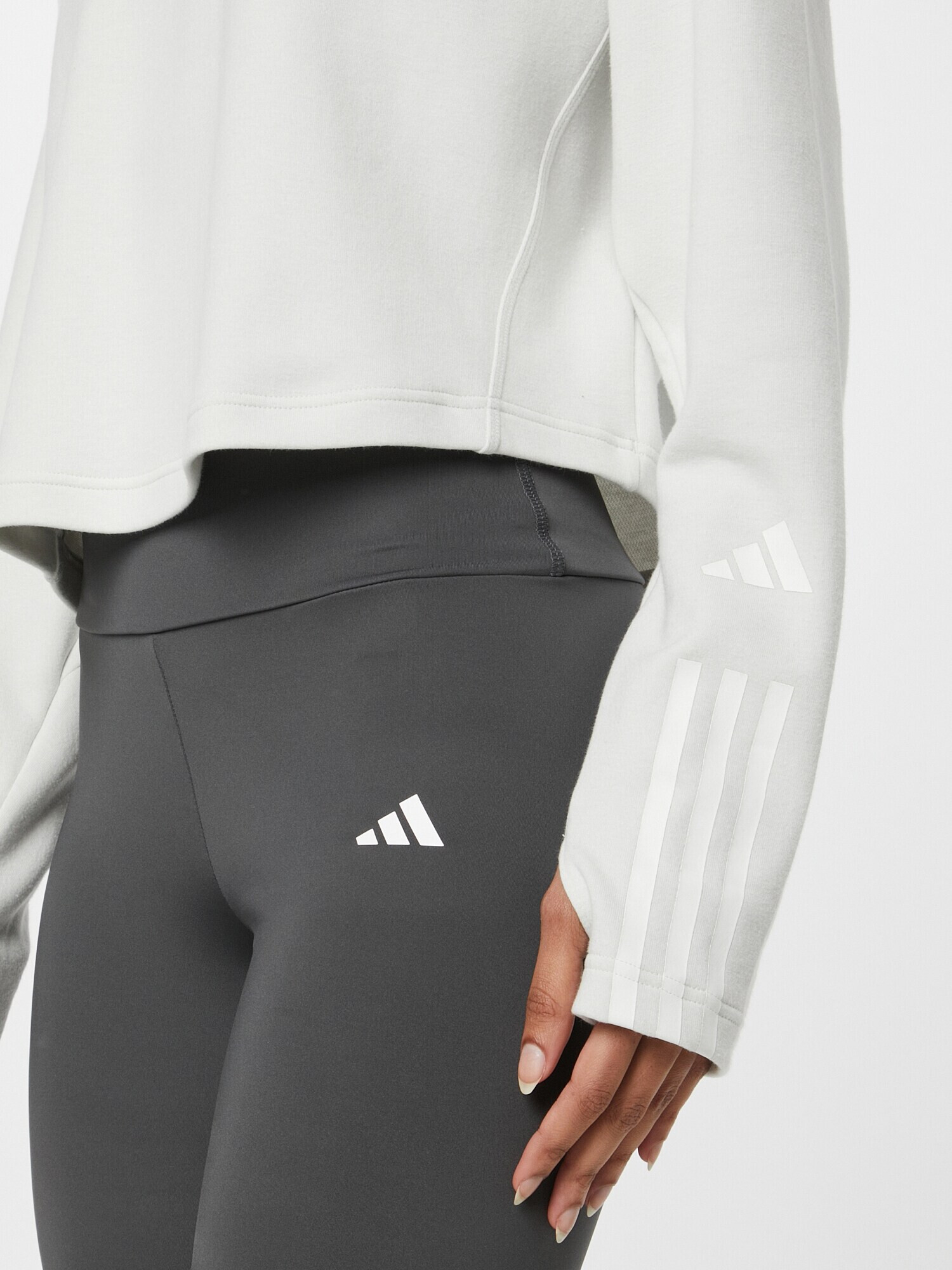 ADIDAS PERFORMANCE Pantaloni sport 'Essentials' gri închis / alb - Pled.ro