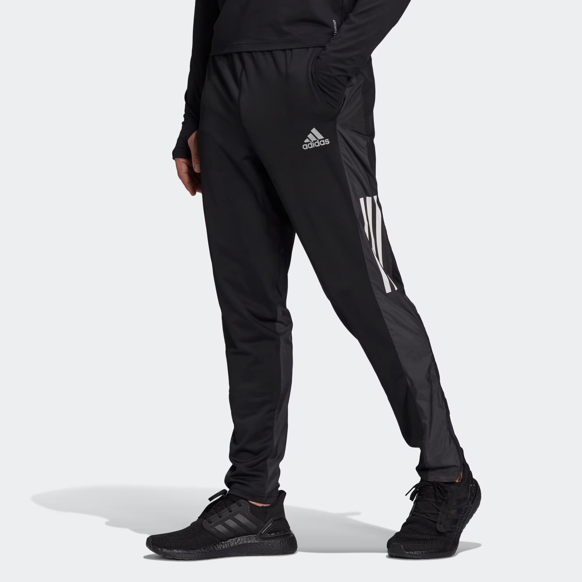 ADIDAS SPORTSWEAR Pantaloni sport gri închis / negru / alb - Pled.ro