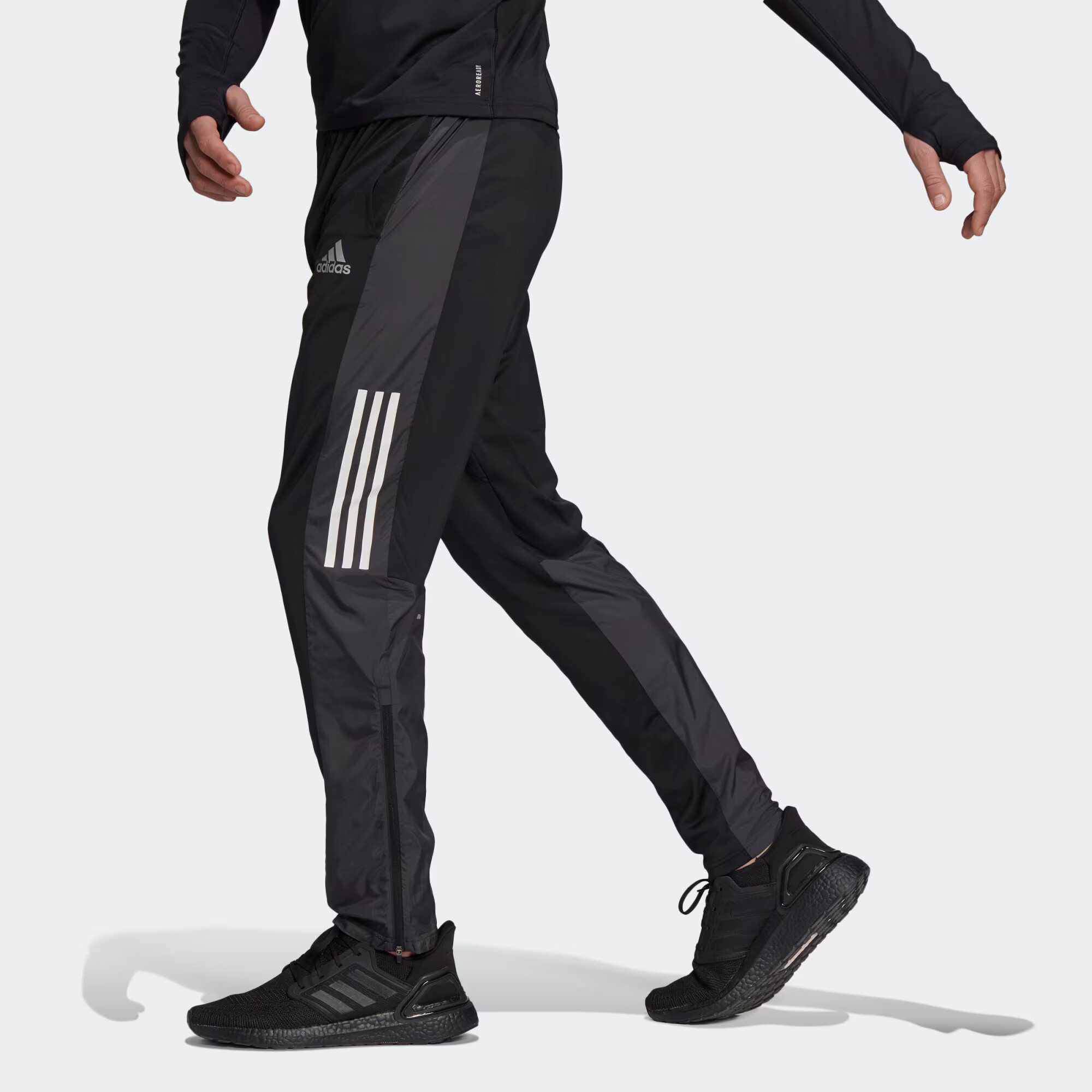 ADIDAS SPORTSWEAR Pantaloni sport gri închis / negru / alb - Pled.ro