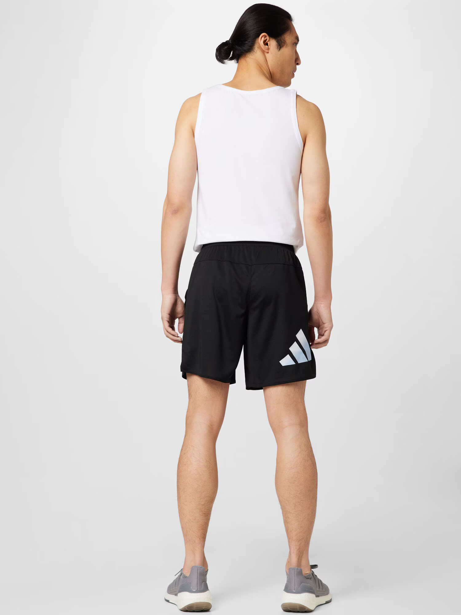 ADIDAS PERFORMANCE Pantaloni sport 'Run Icons 3 Bar Logo' gri / negru - Pled.ro