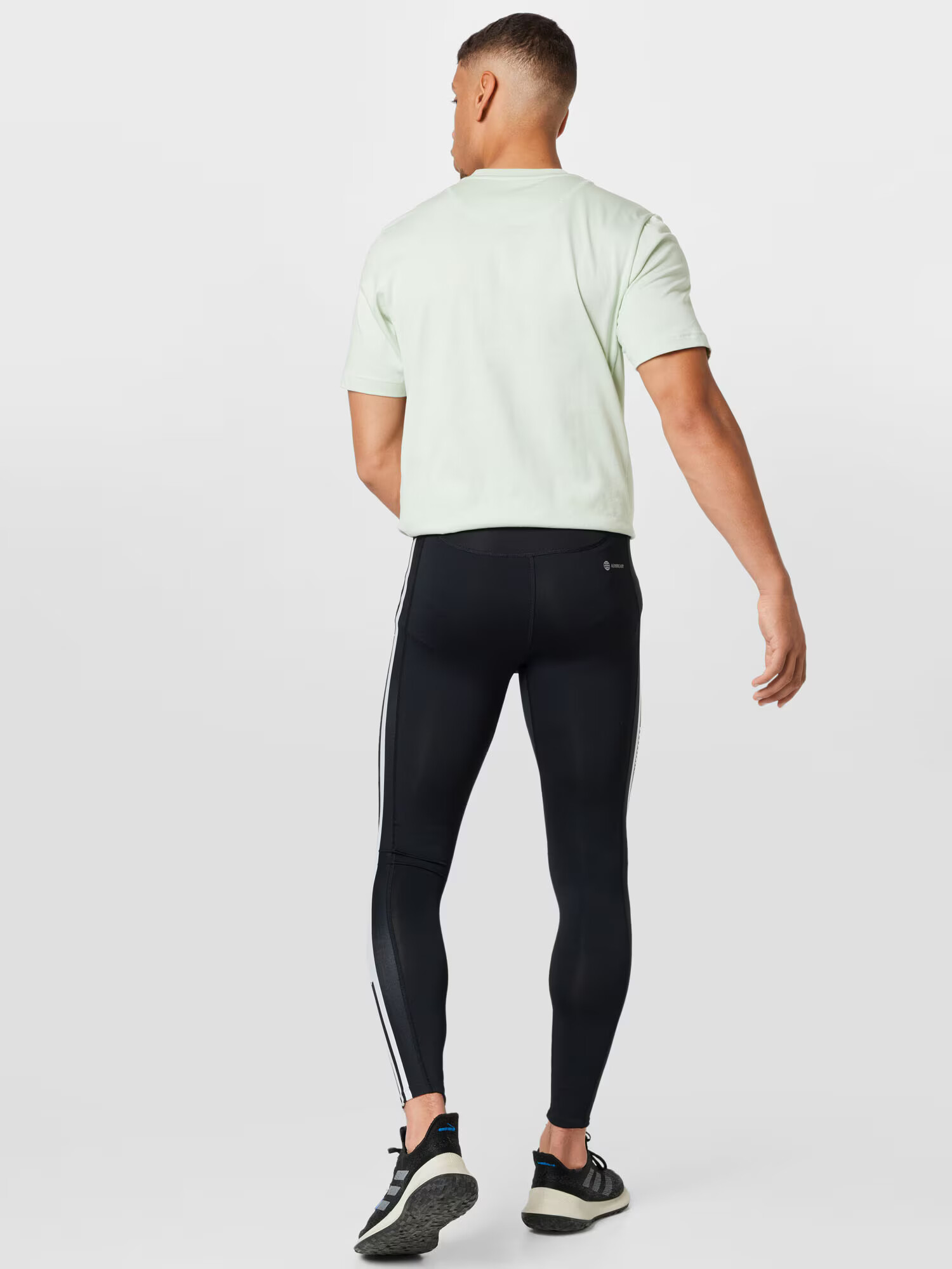 ADIDAS PERFORMANCE Pantaloni sport 'Techfit 3-Stripes Long' negru / alb - Pled.ro